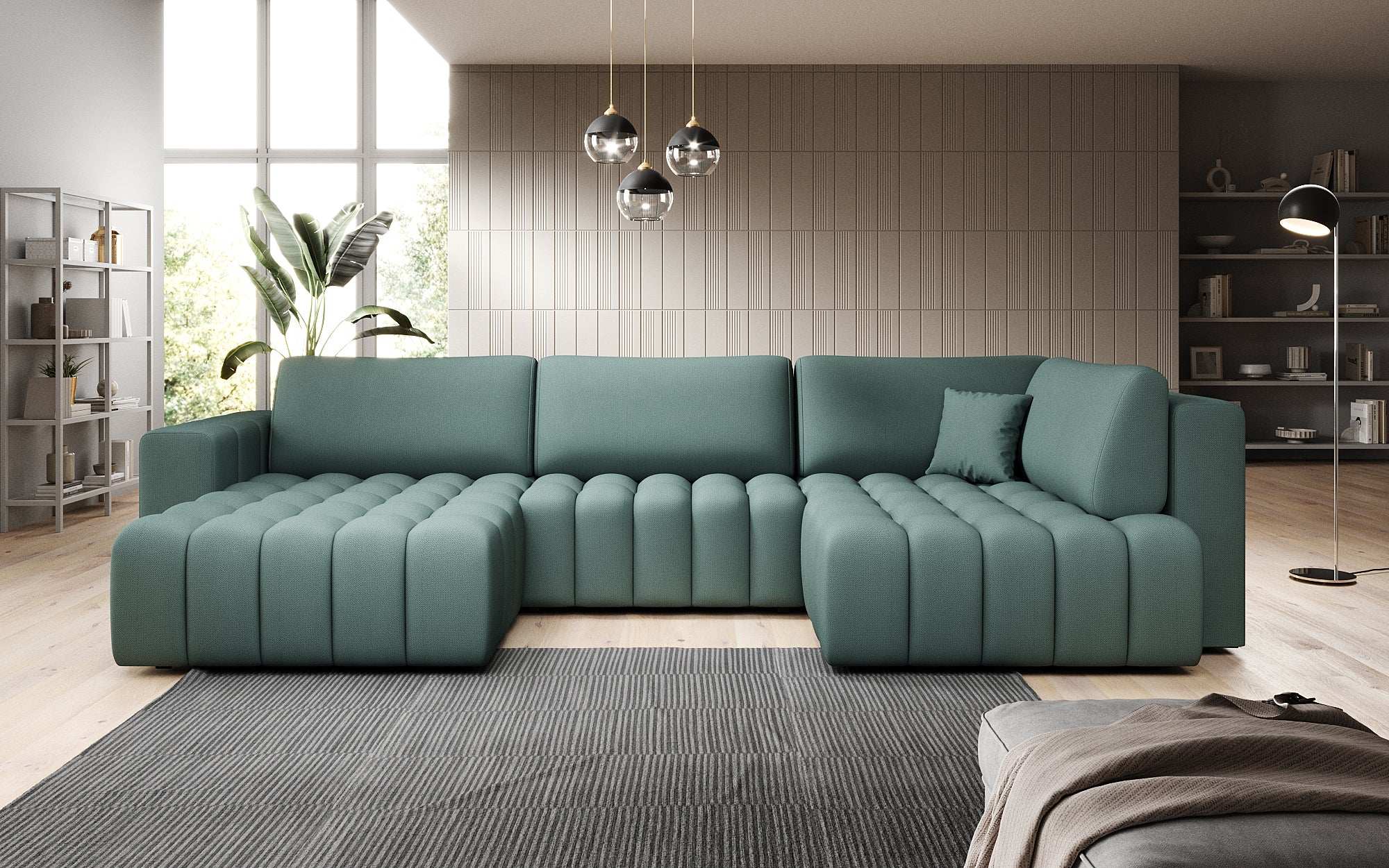 Designer Sofa Carla mat Schlofffunktioun