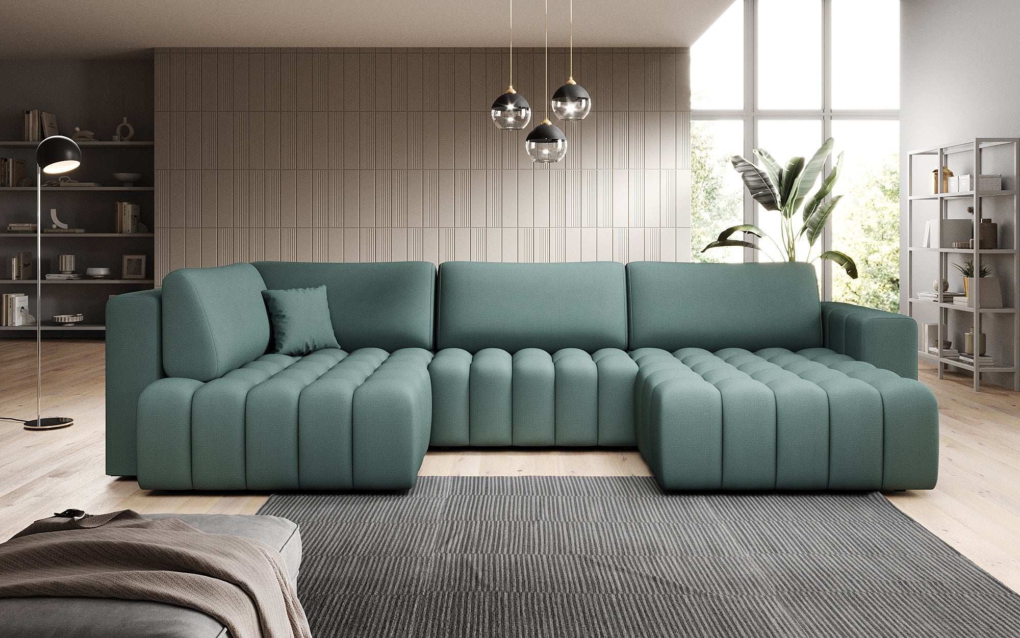 Designer Sofa Carla mat Schlofffunktioun