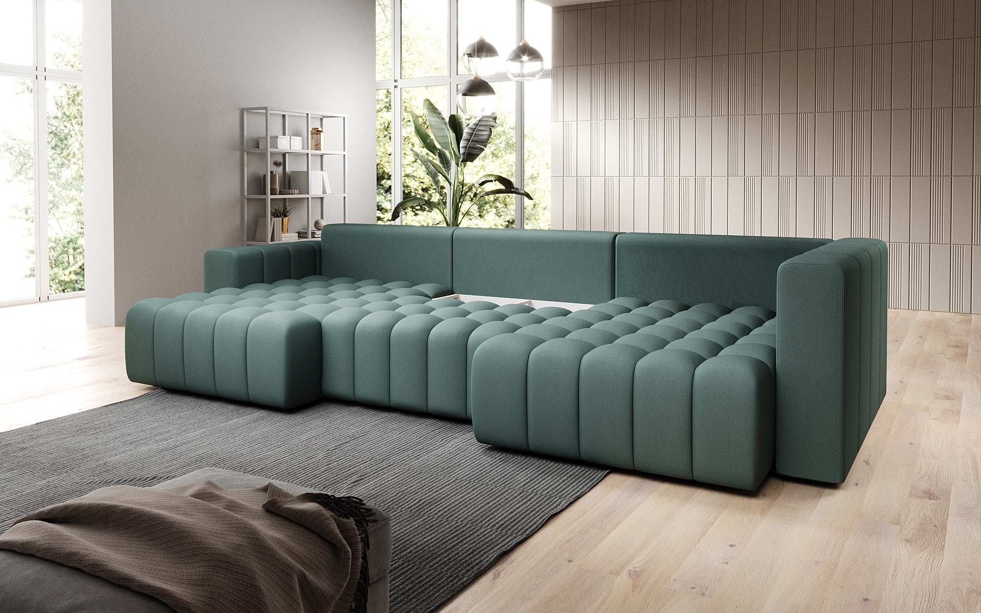 Designer Sofa Carla mat Schlofffunktioun