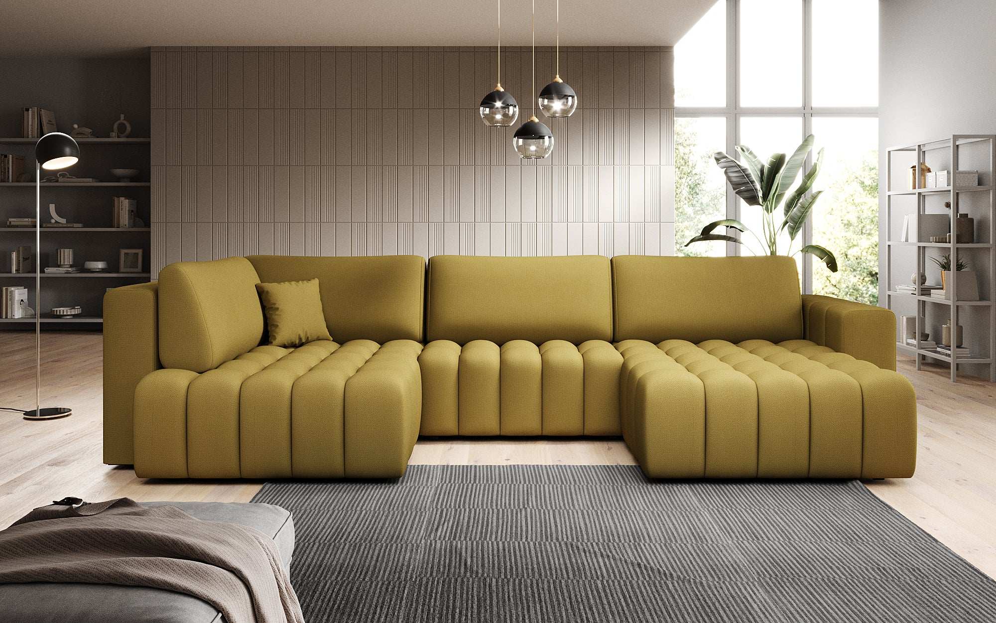 Designer Sofa Carla mat Schlofffunktioun