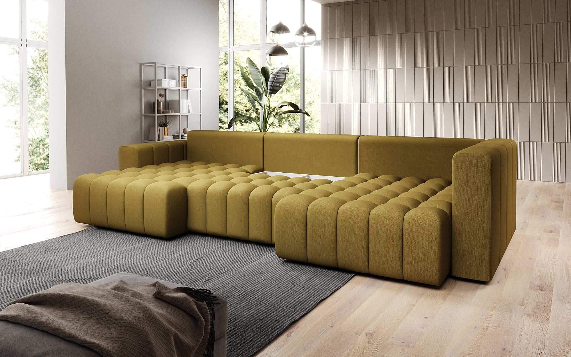 Designer Sofa Carla mat Schlofffunktioun
