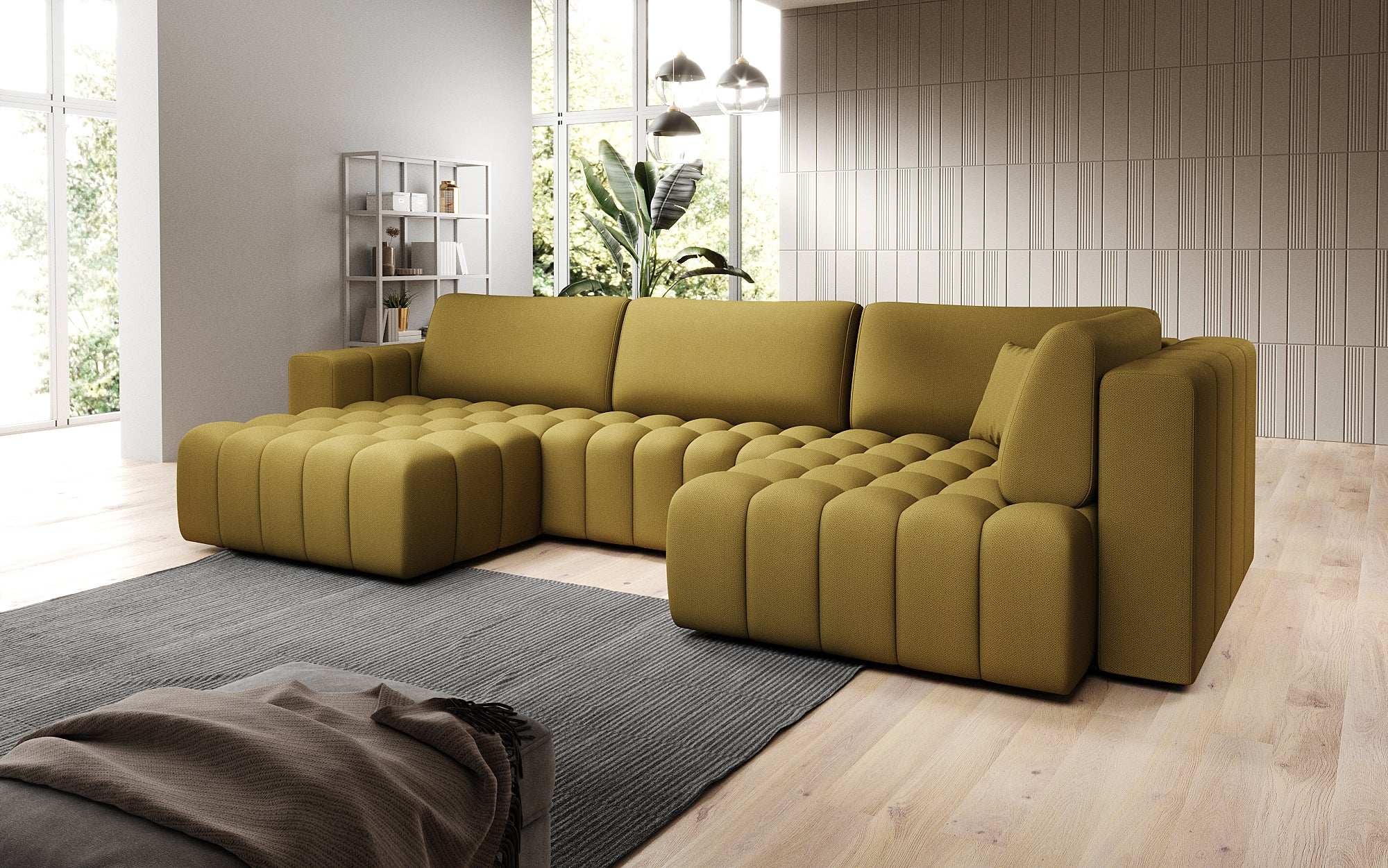 Designer Sofa Carla mat Schlofffunktioun