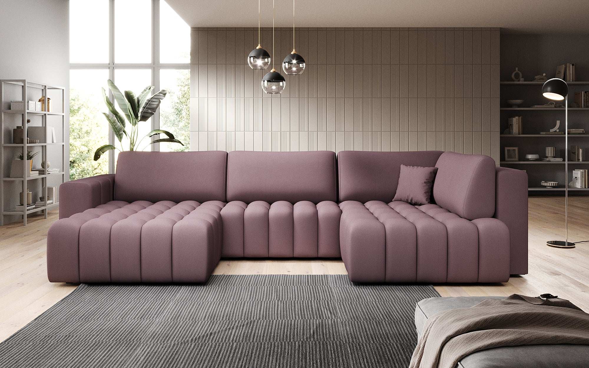Designer Sofa Carla mat Schlofffunktioun