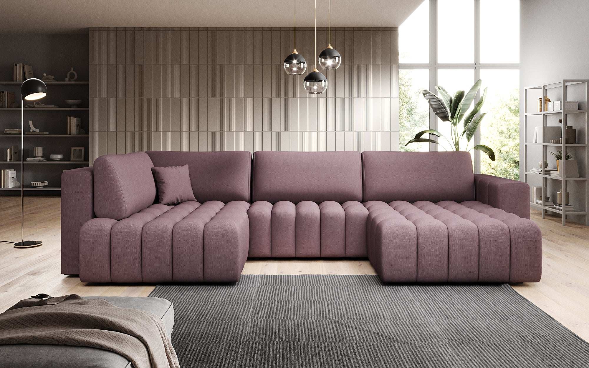 Designer Sofa Carla mat Schlofffunktioun