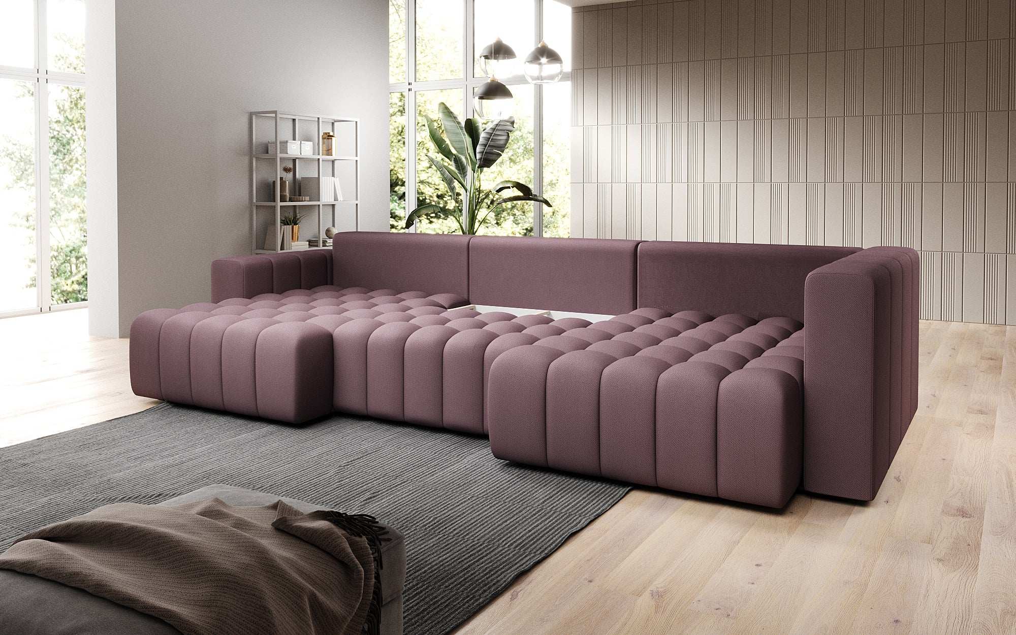 Designer Sofa Carla mat Schlofffunktioun