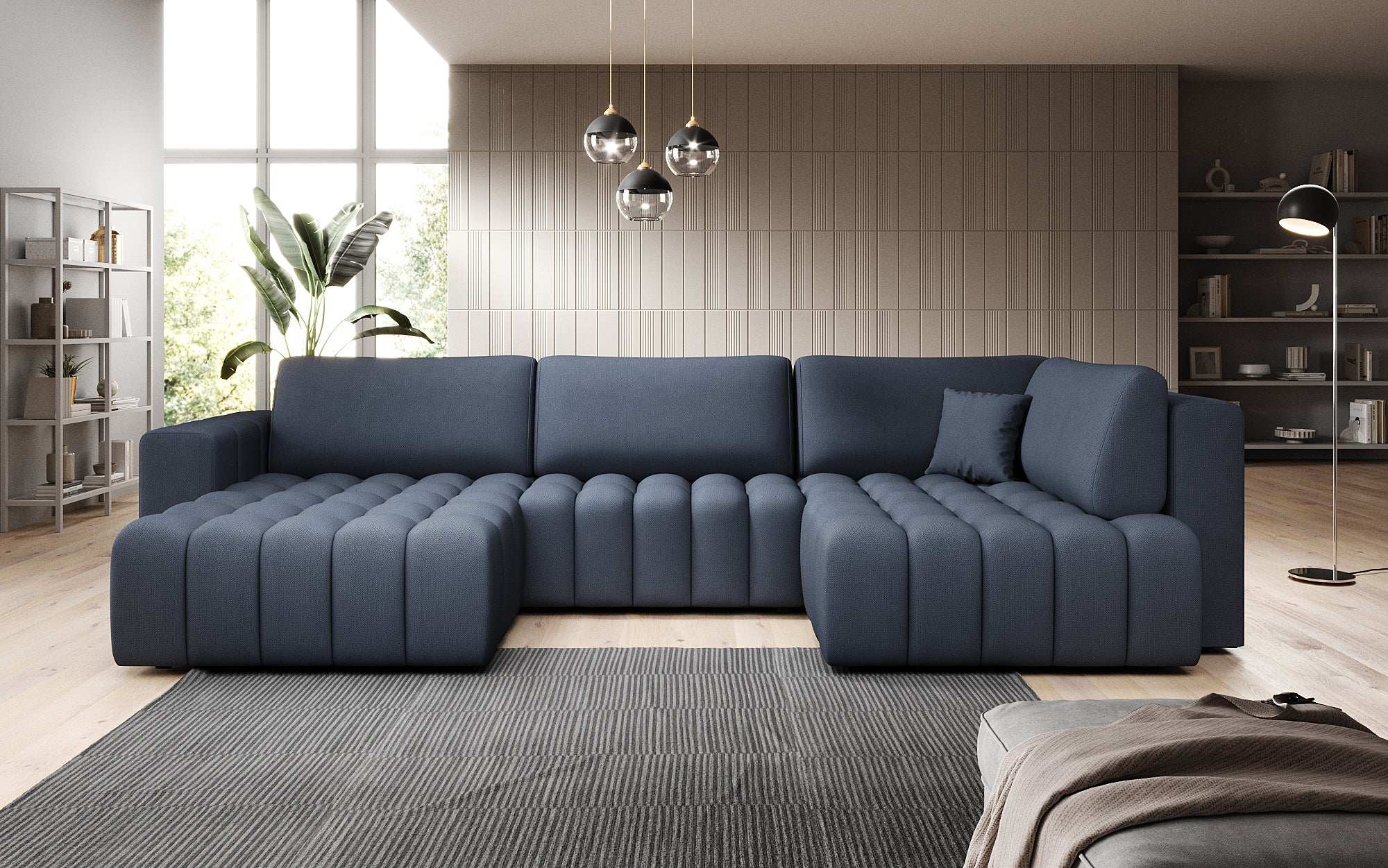 Designer Sofa Carla mat Schlofffunktioun
