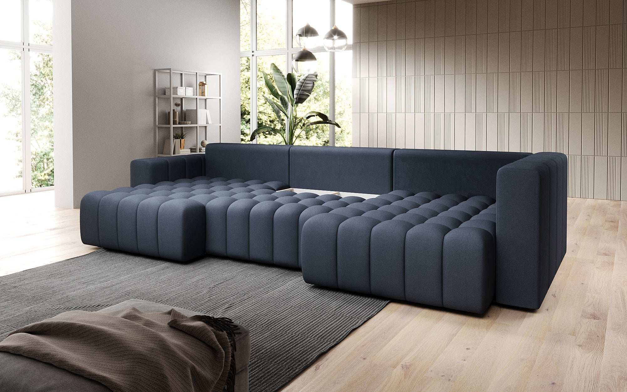 Designer Sofa Carla mat Schlofffunktioun