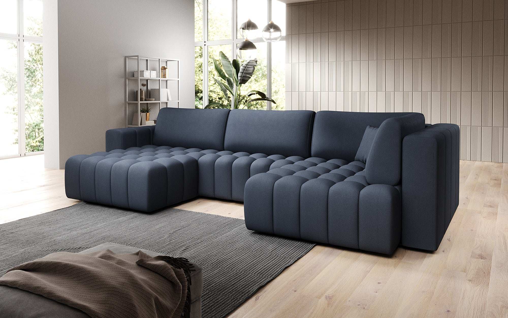Designer Sofa Carla mat Schlofffunktioun