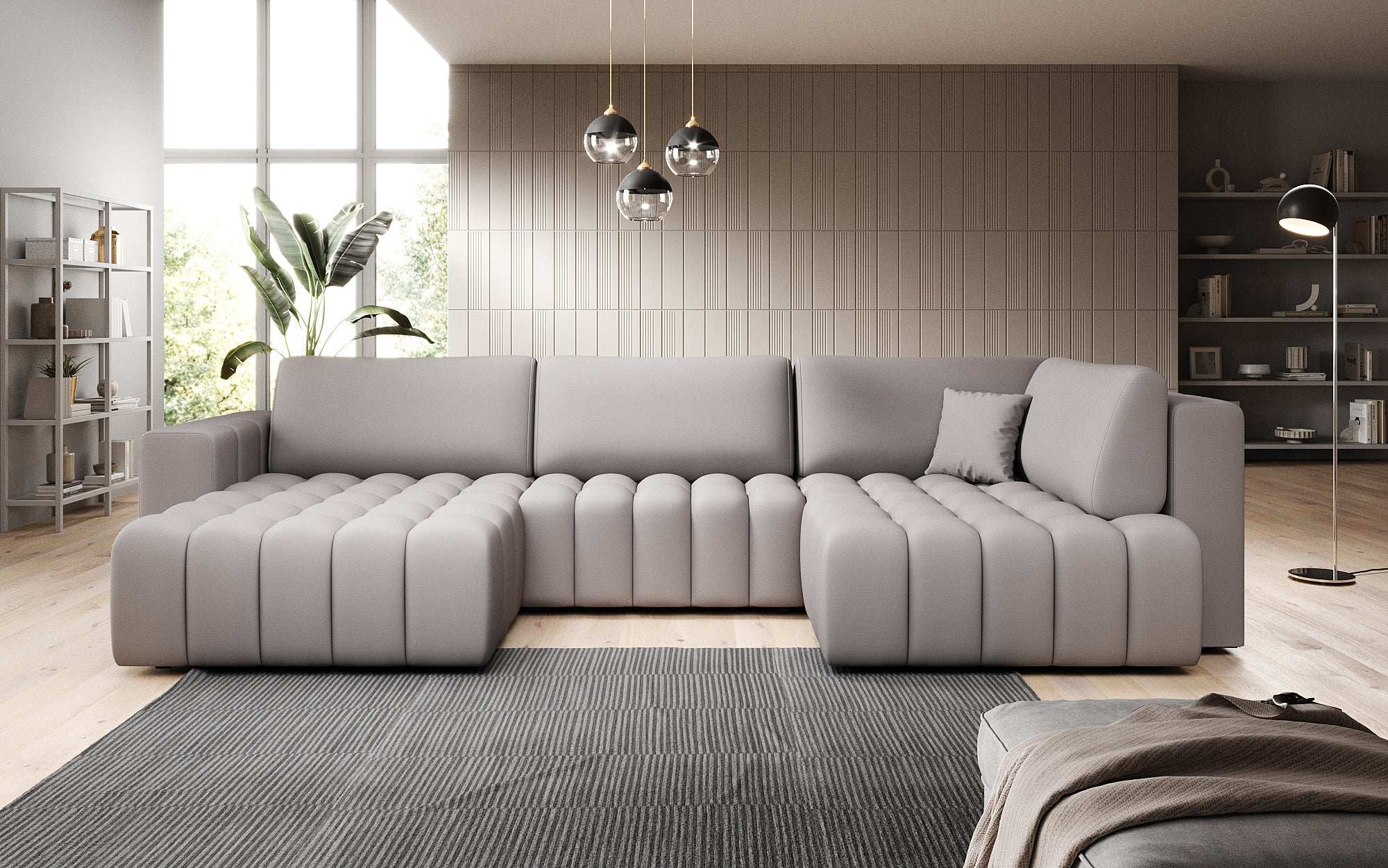 Designer Sofa Carla mat Schlofffunktioun