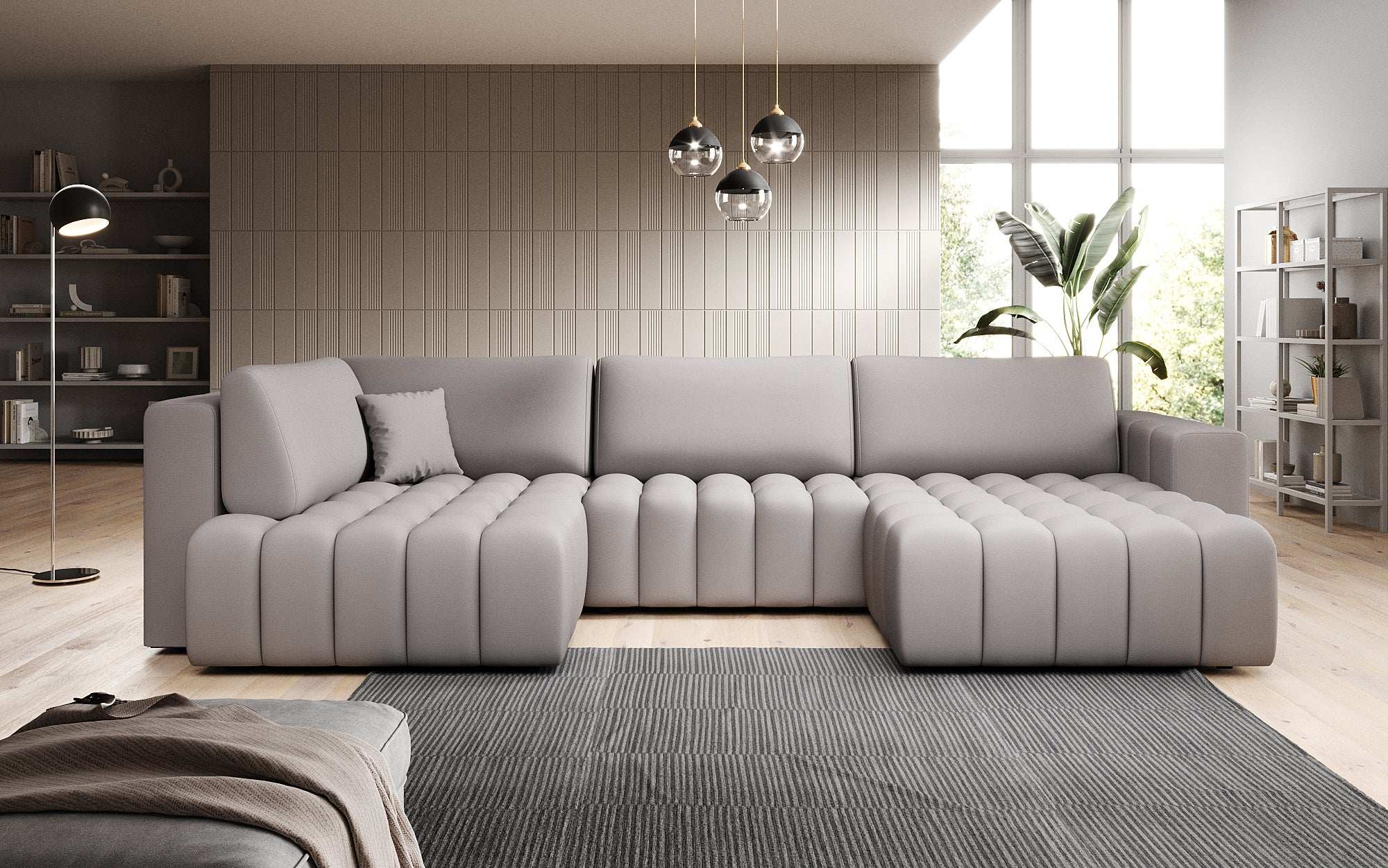 Designer Sofa Carla mat Schlofffunktioun