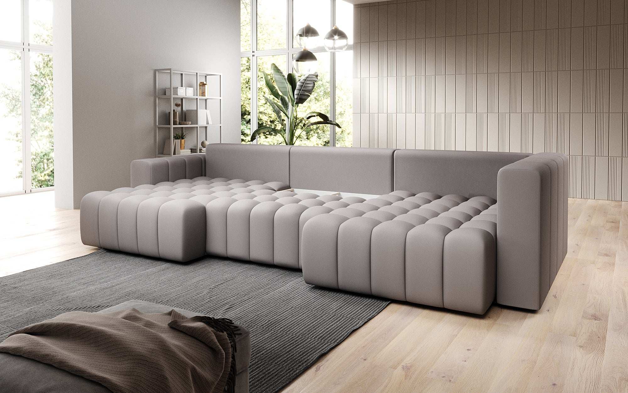 Designer Sofa Carla mat Schlofffunktioun