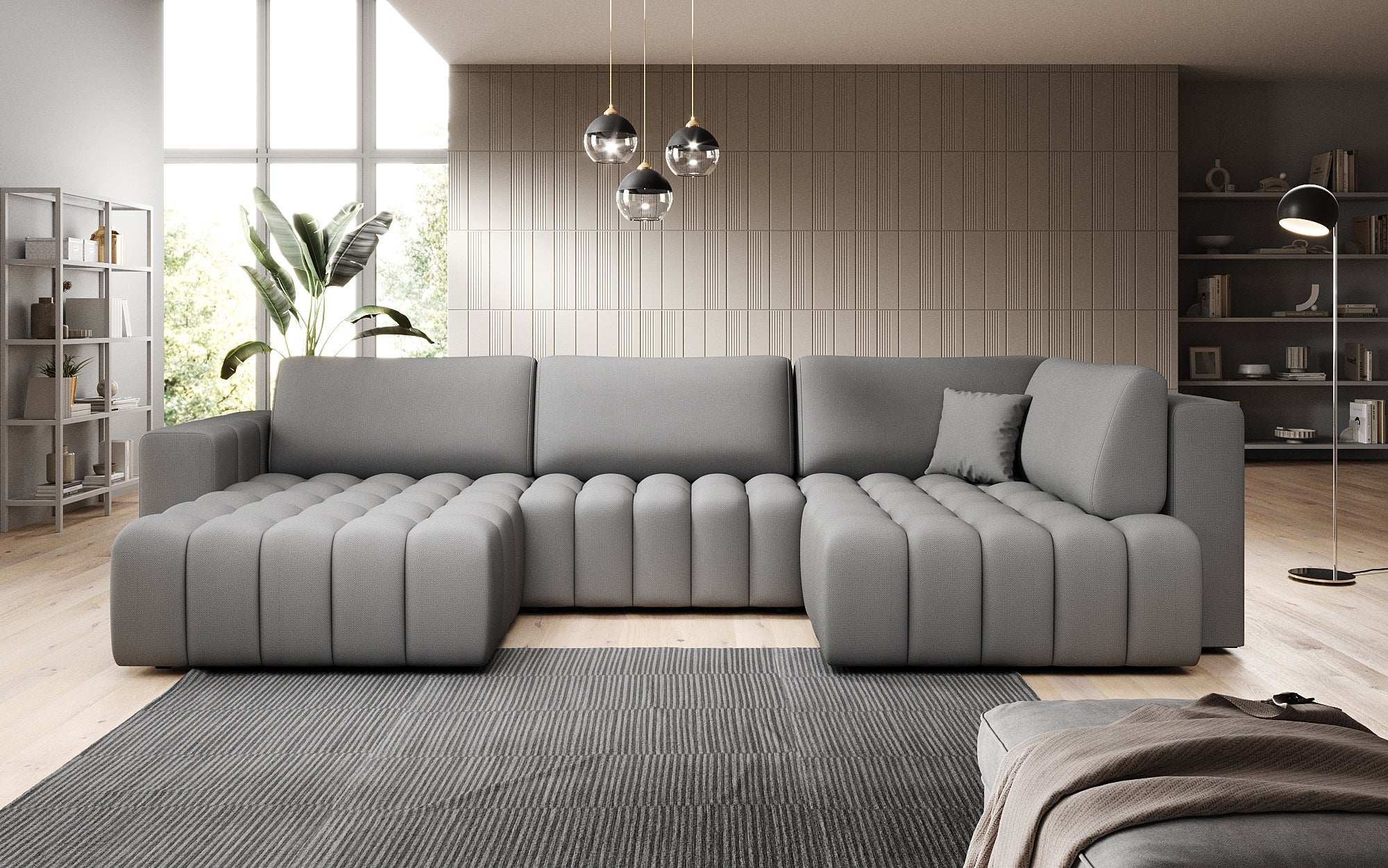 Designer Sofa Carla mat Schlofffunktioun