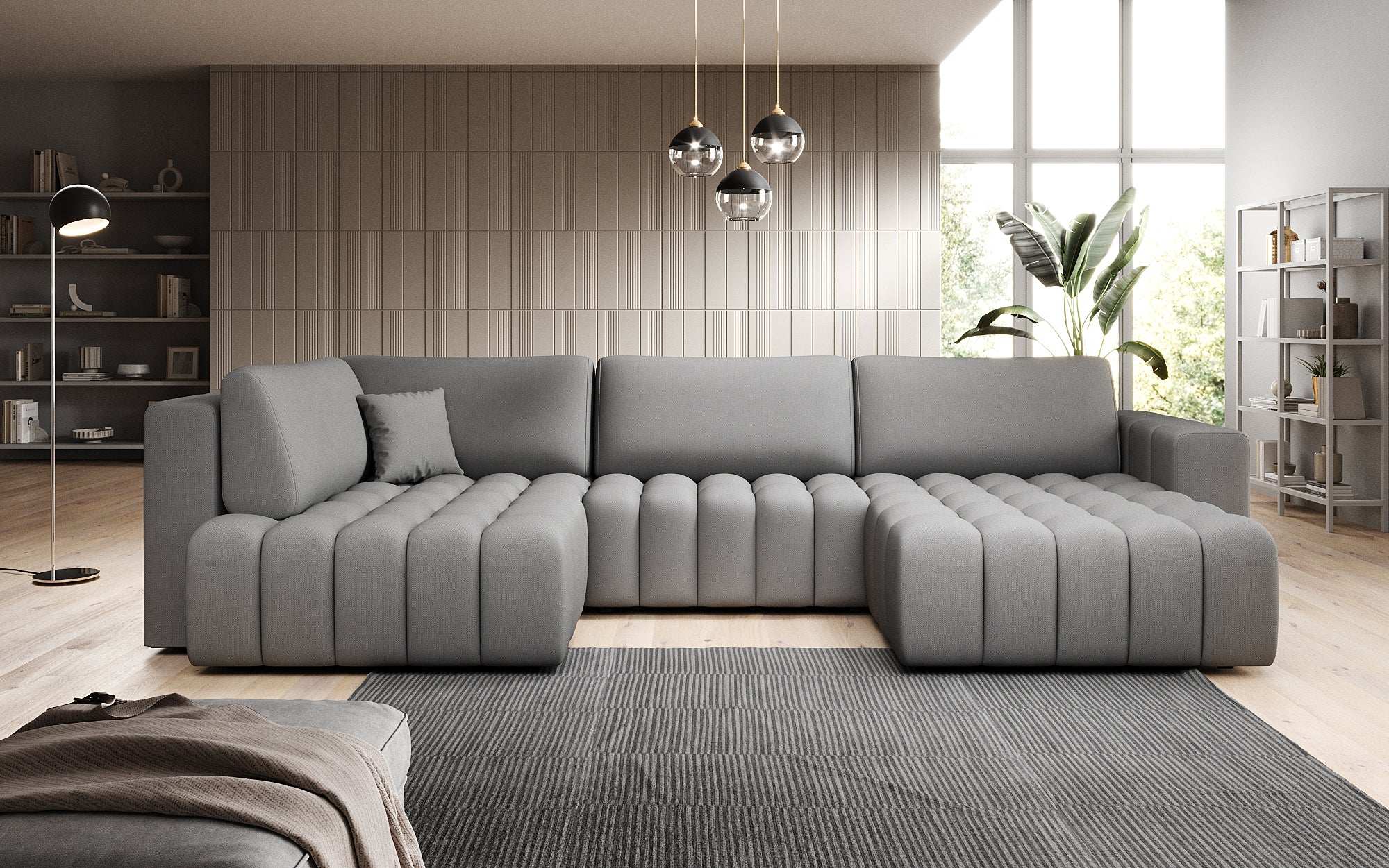 Designer Sofa Carla mat Schlofffunktioun