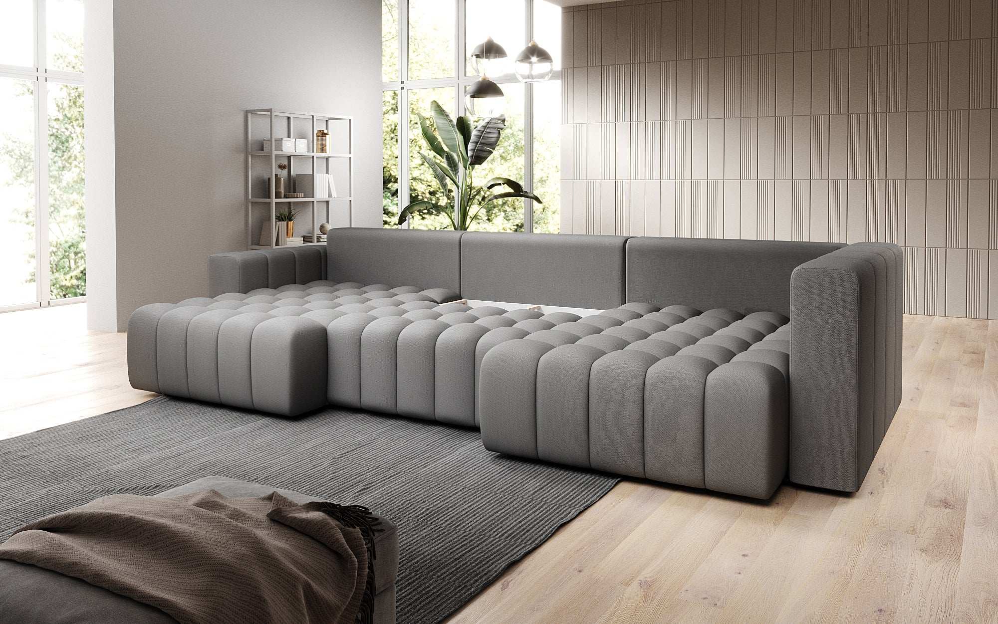 Designer Sofa Carla mat Schlofffunktioun