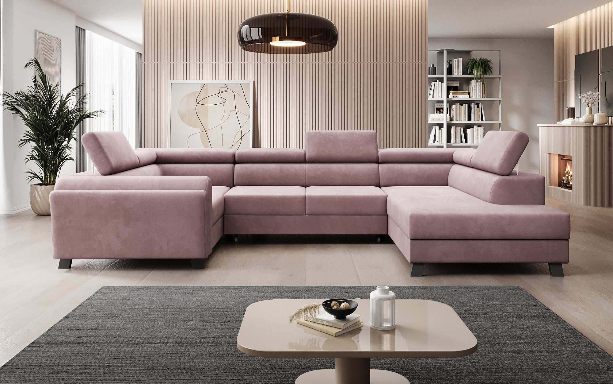 Designer Sofa Emilio mat Schlof- a Klappfunktioun