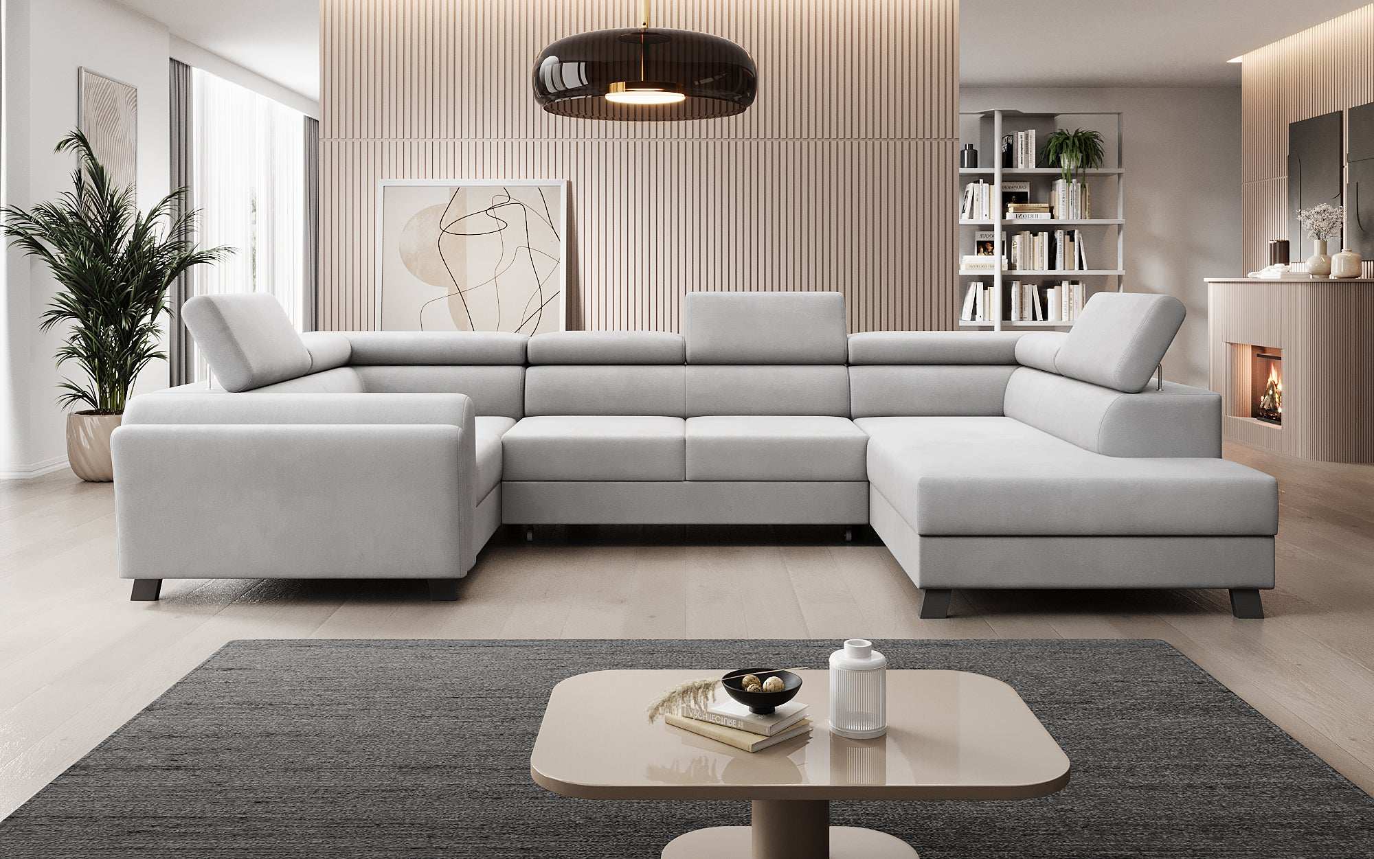 Designer Sofa Emilio mat Schlof- a Klappfunktioun