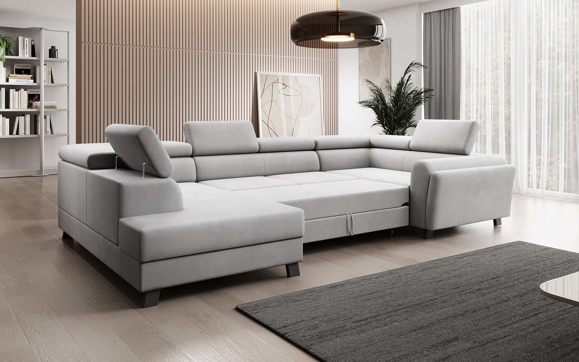 Designer Sofa Emilio mat Schlof- a Klappfunktioun