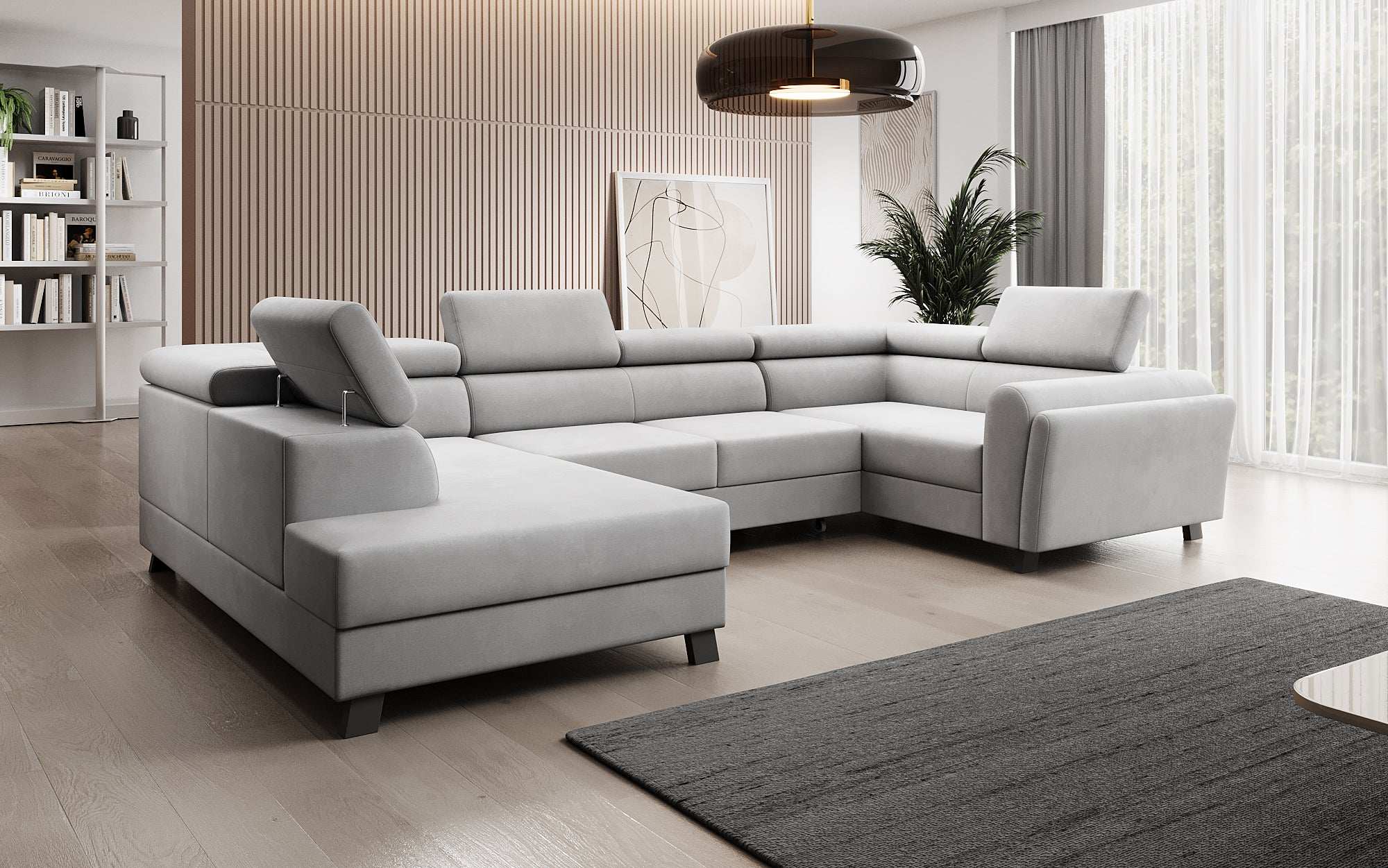 Designer Sofa Emilio mat Schlof- a Klappfunktioun