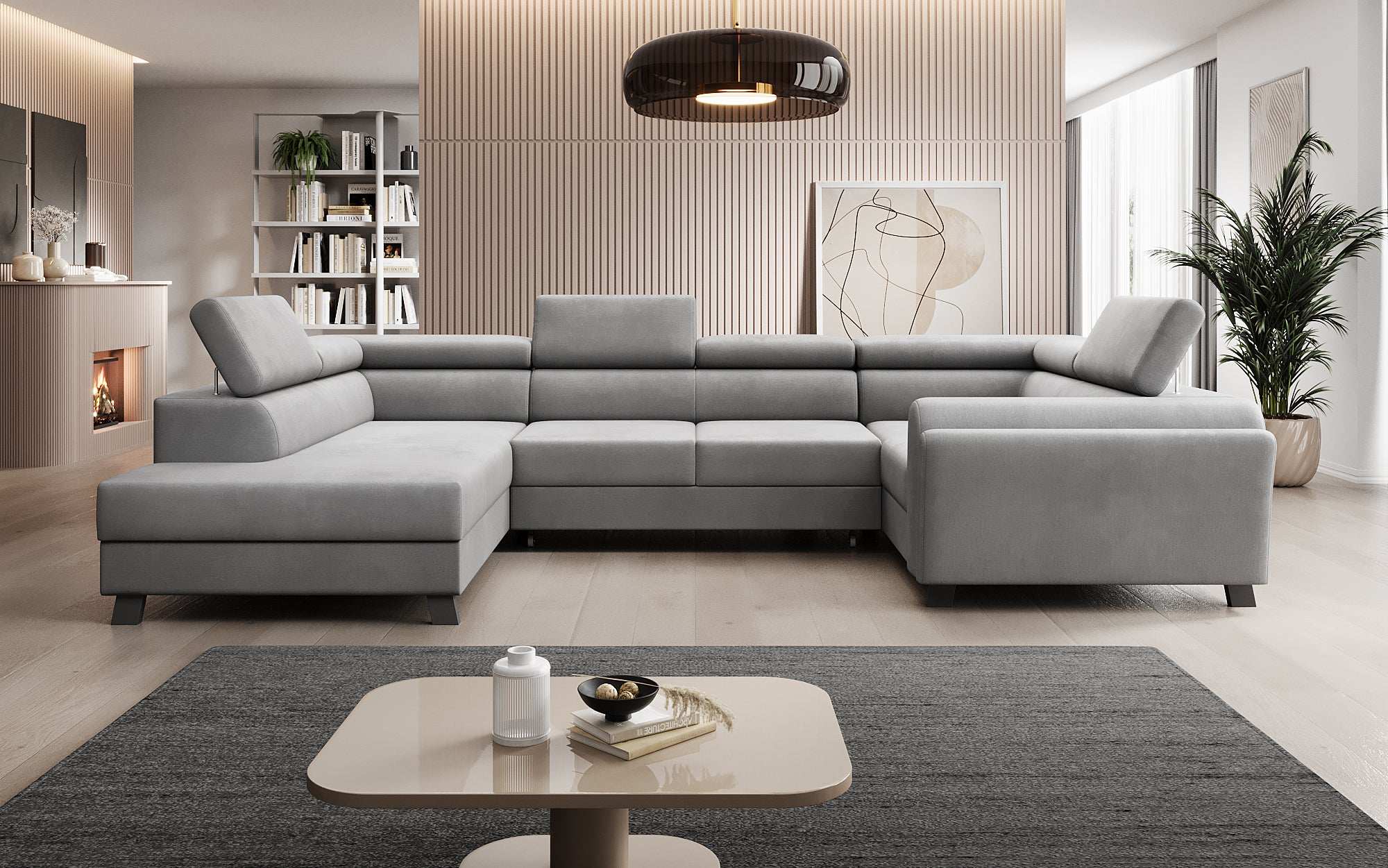 Designer Sofa Emilio mat Schlof- a Klappfunktioun