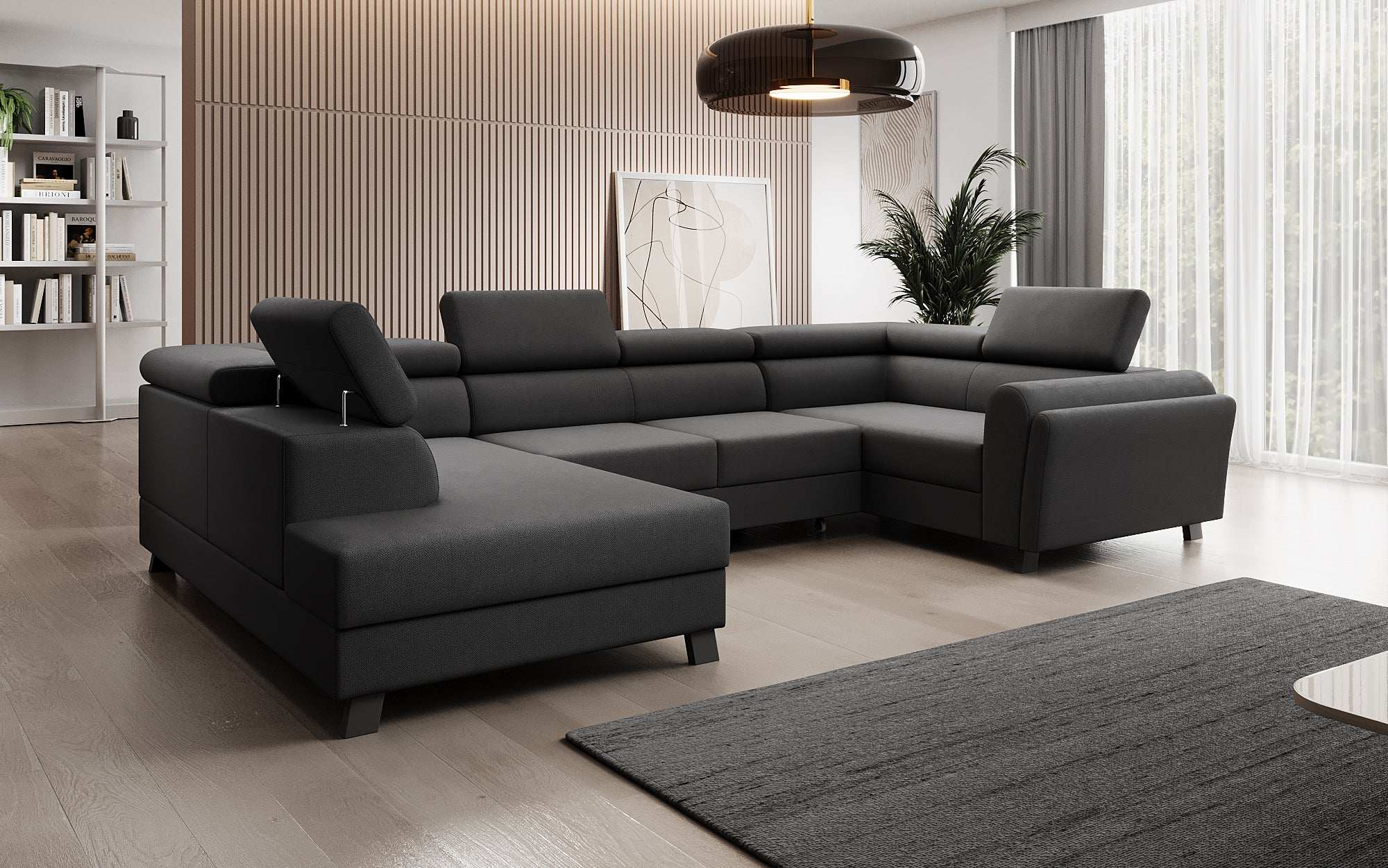 Designer Sofa Emilio mat Schlof- a Klappfunktioun