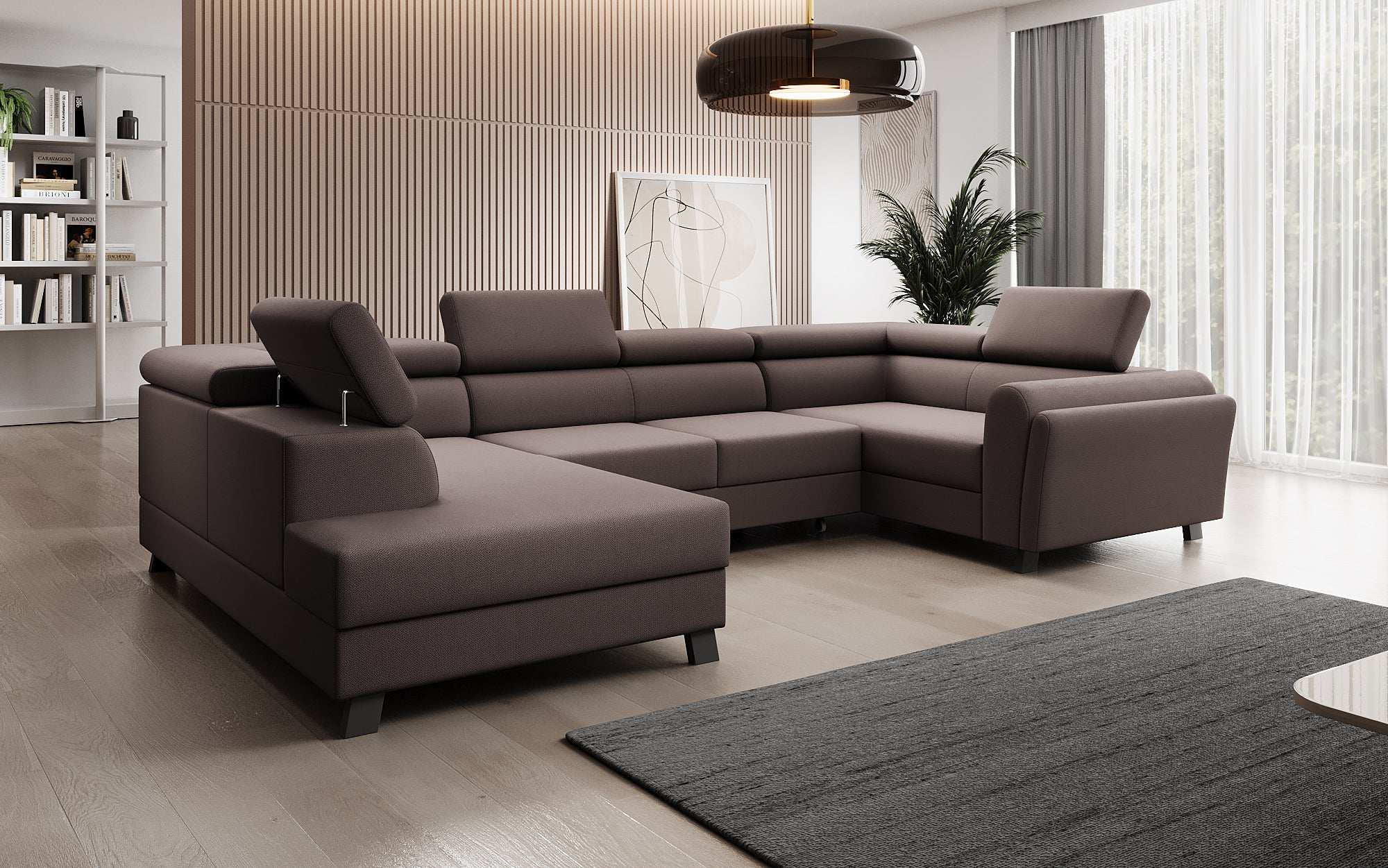 Designer Sofa Emilio mat Schlof- a Klappfunktioun