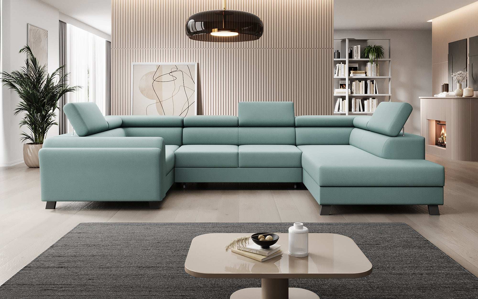 Designer Sofa Emilio mat Schlof- a Klappfunktioun