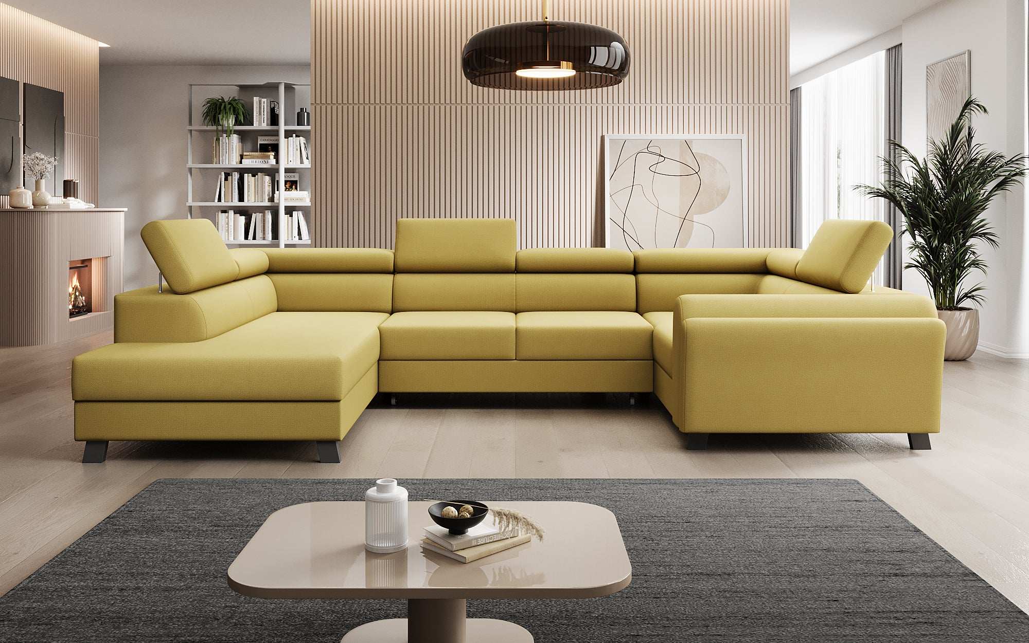 Designer Sofa Emilio mat Schlof- a Klappfunktioun