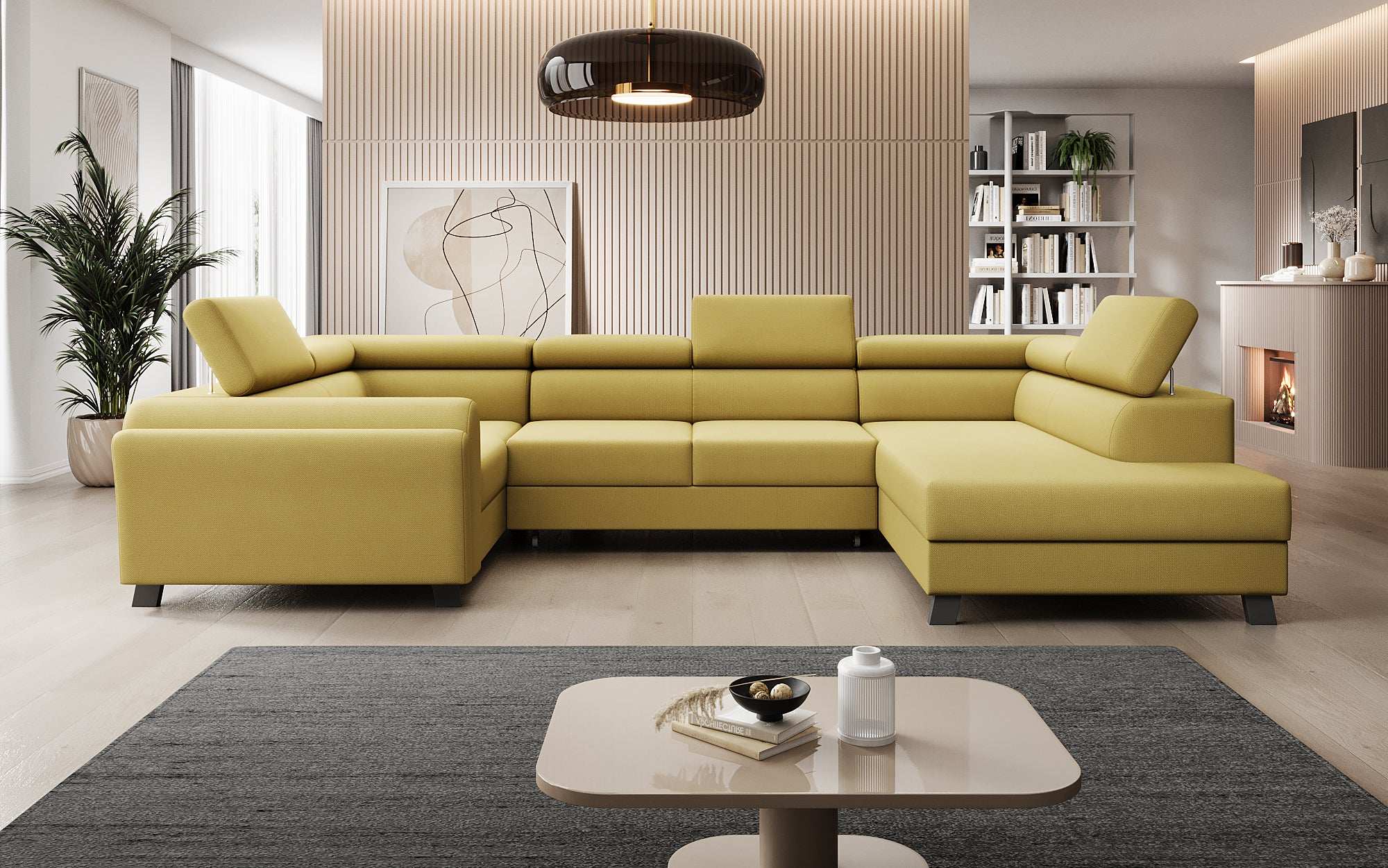 Designer Sofa Emilio mat Schlof- a Klappfunktioun