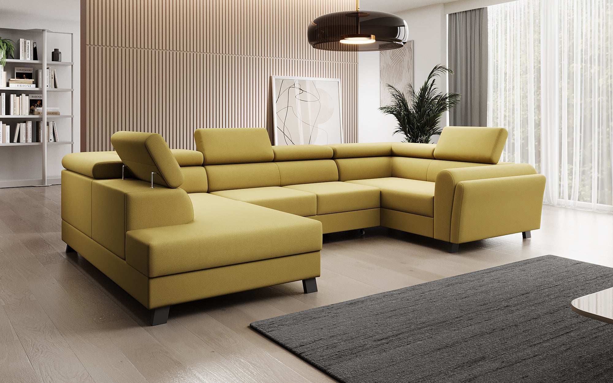 Designer Sofa Emilio mat Schlof- a Klappfunktioun