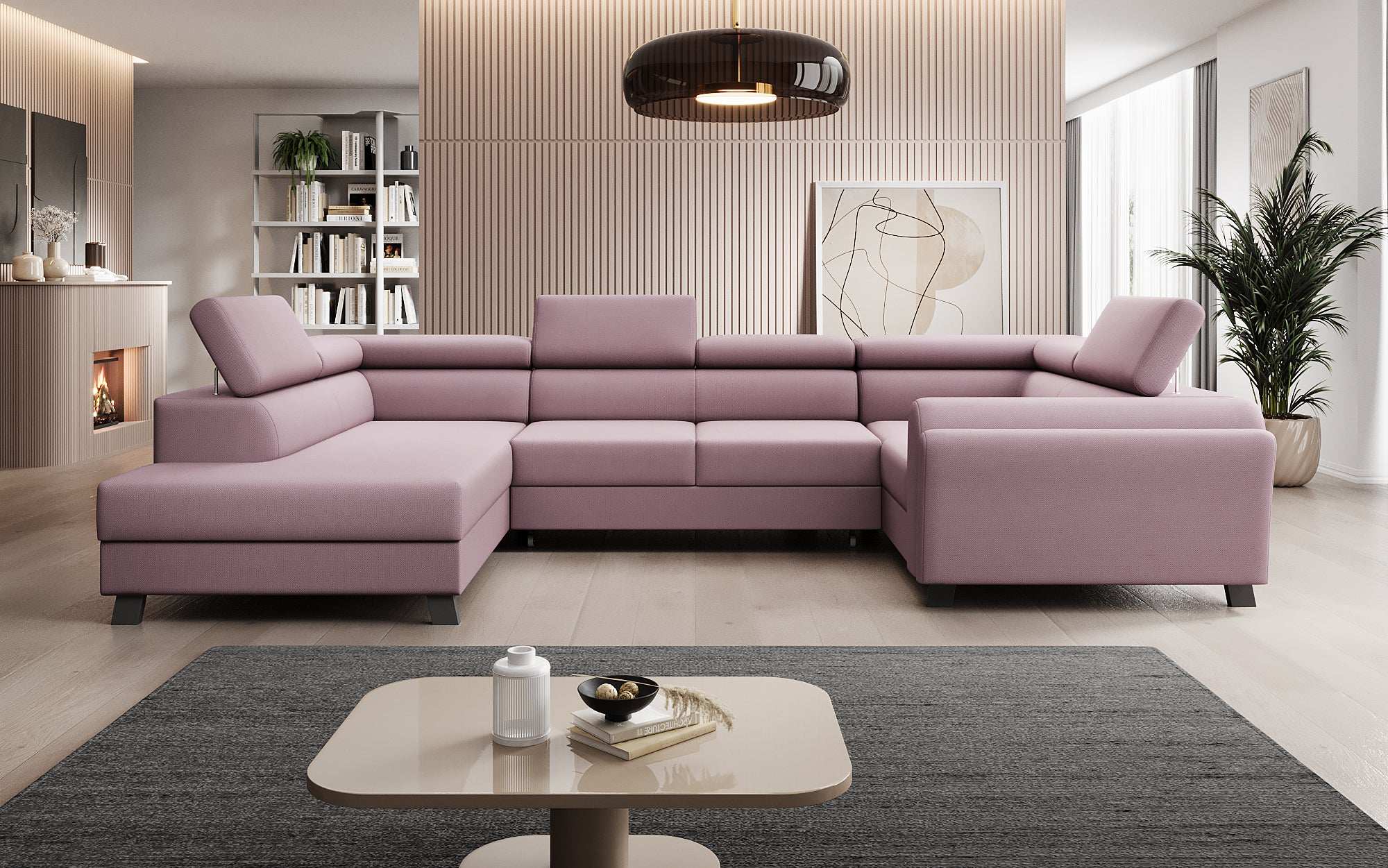 Designer Sofa Emilio mat Schlof- a Klappfunktioun