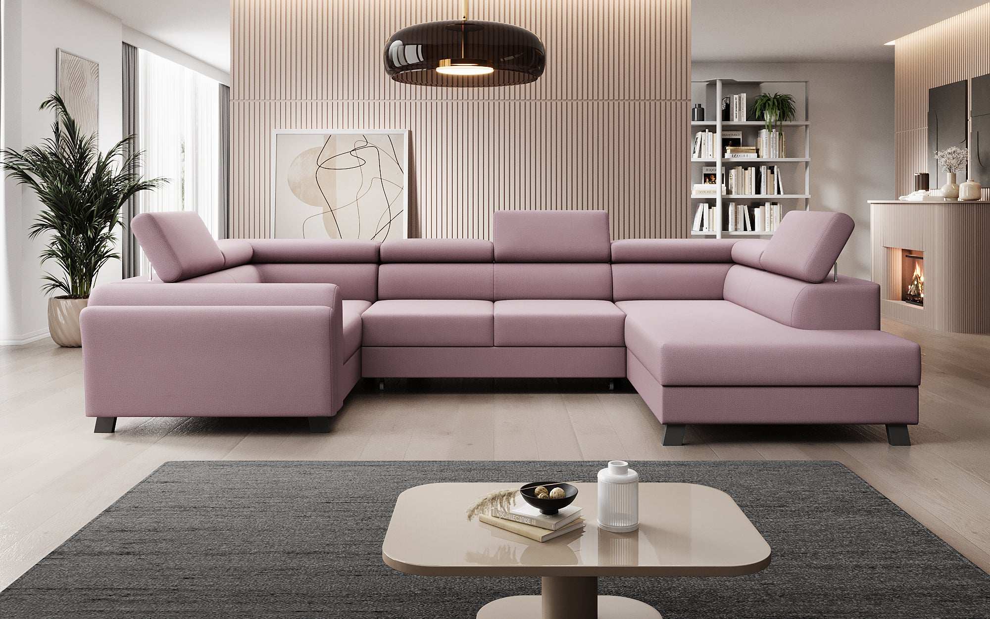 Designer Sofa Emilio mat Schlof- a Klappfunktioun