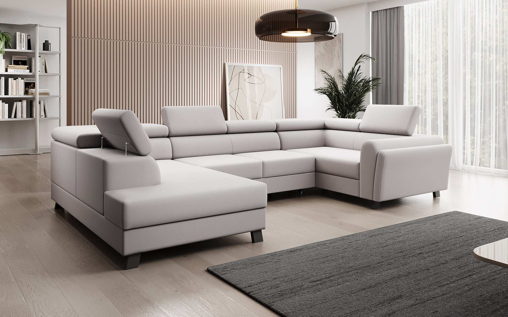 Designer Sofa Emilio mat Schlof- a Klappfunktioun