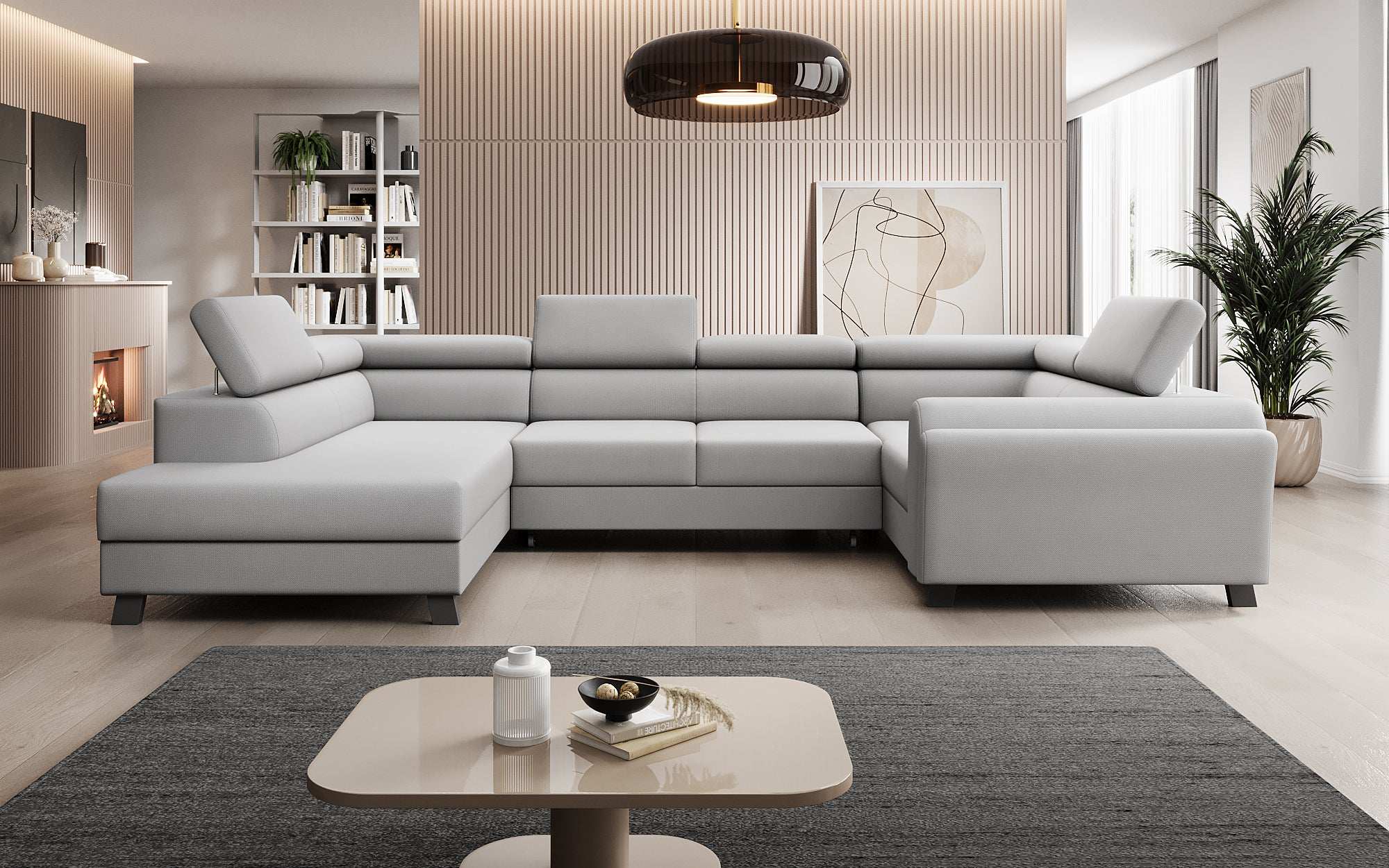 Designer Sofa Emilio mat Schlof- a Klappfunktioun