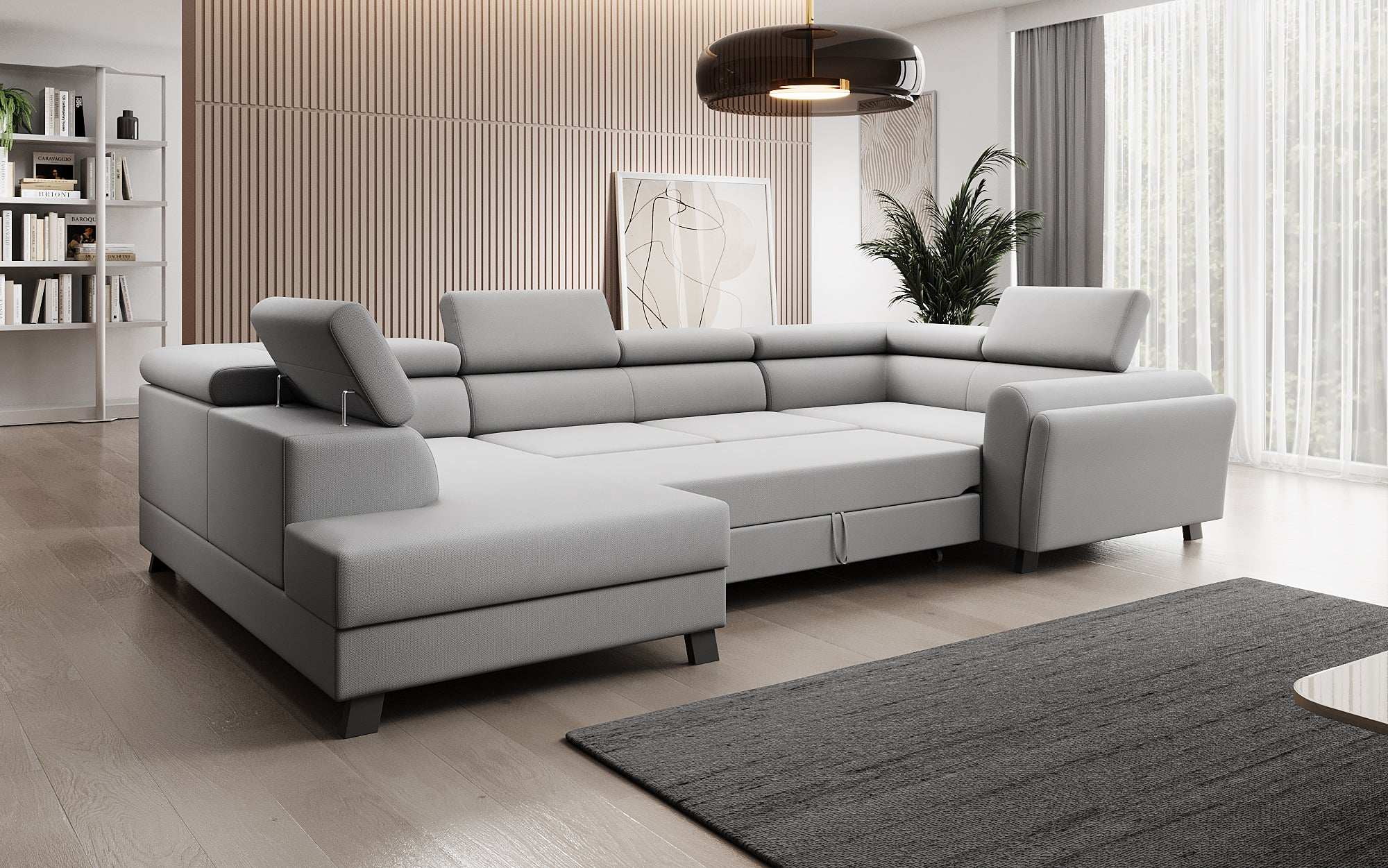 Designer Sofa Emilio mat Schlof- a Klappfunktioun