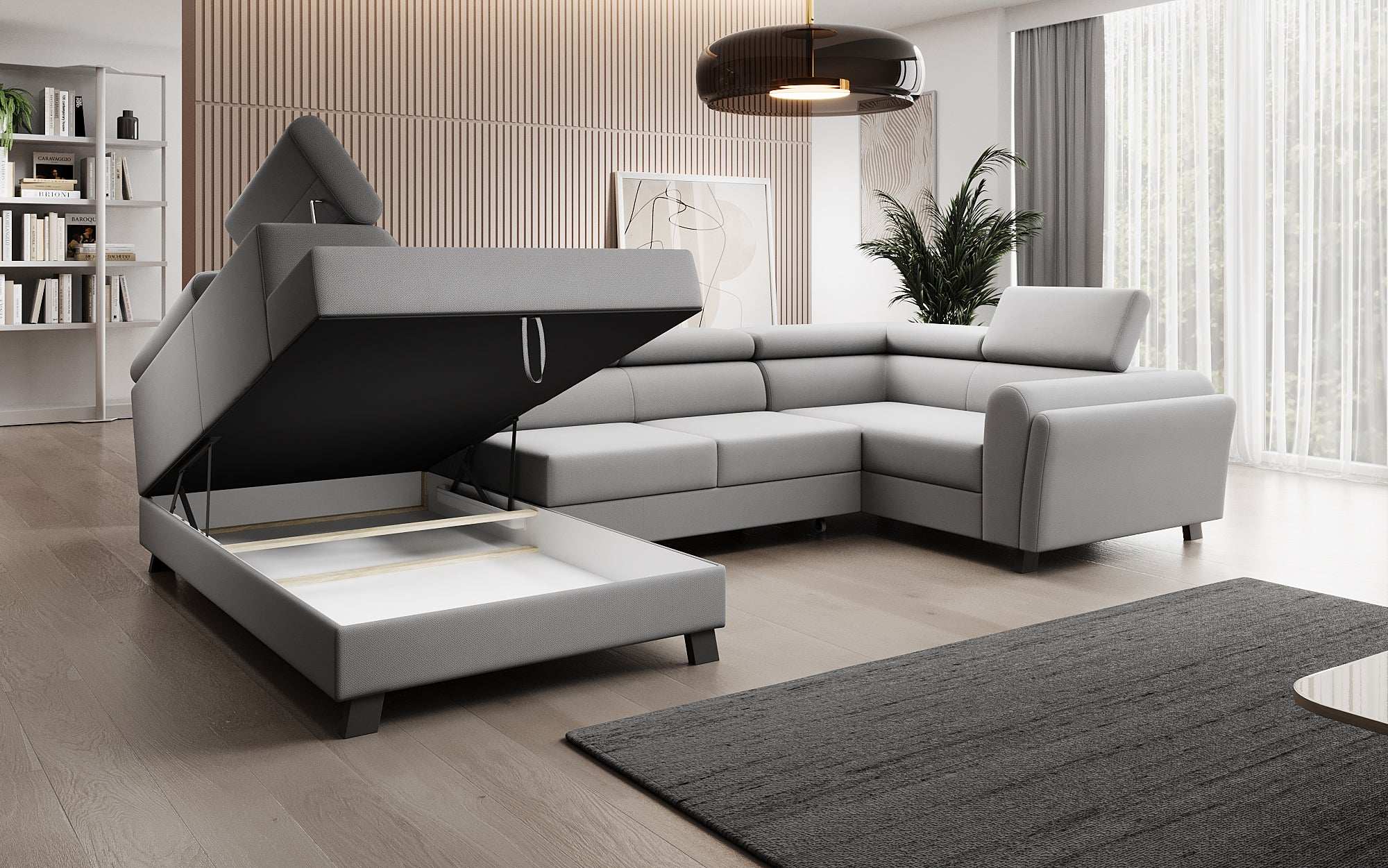 Designer Sofa Emilio mat Schlof- a Klappfunktioun