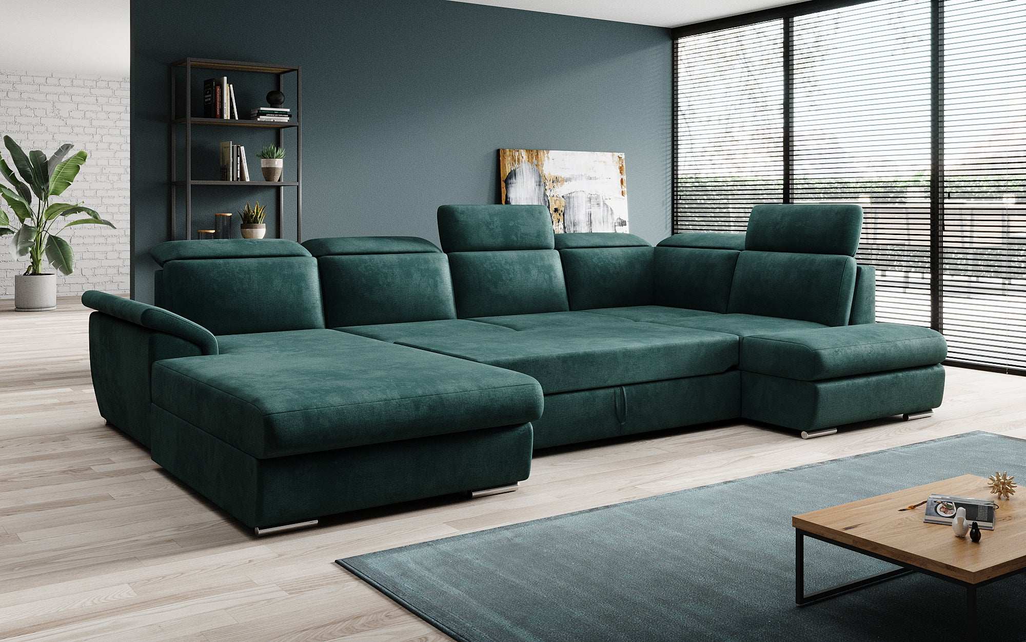 Designer Sofa Emiliano mat Schlof- a Klappfunktioun