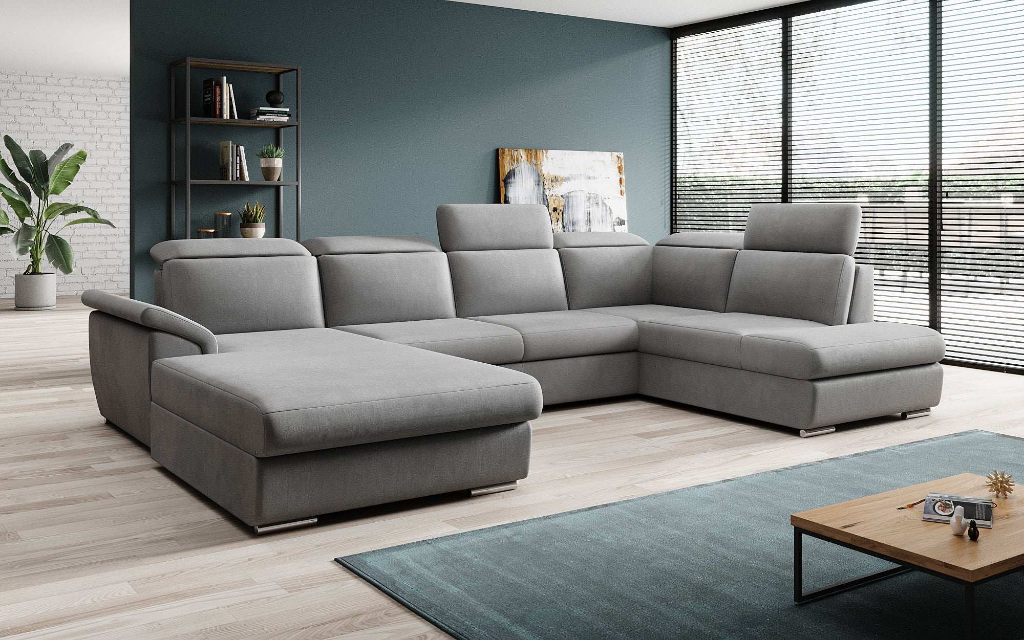 Designer Sofa Emiliano mat Schlof- a Klappfunktioun