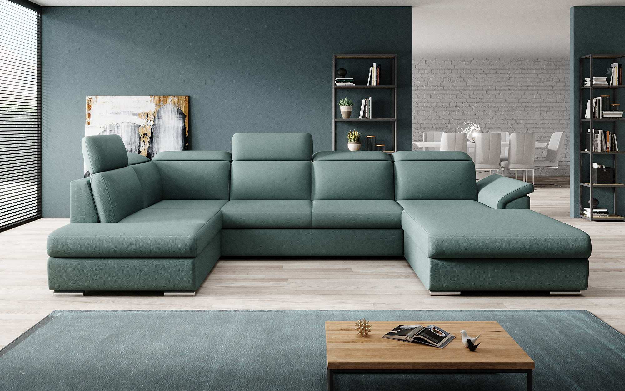 Designer Sofa Emiliano mat Schlof- a Klappfunktioun