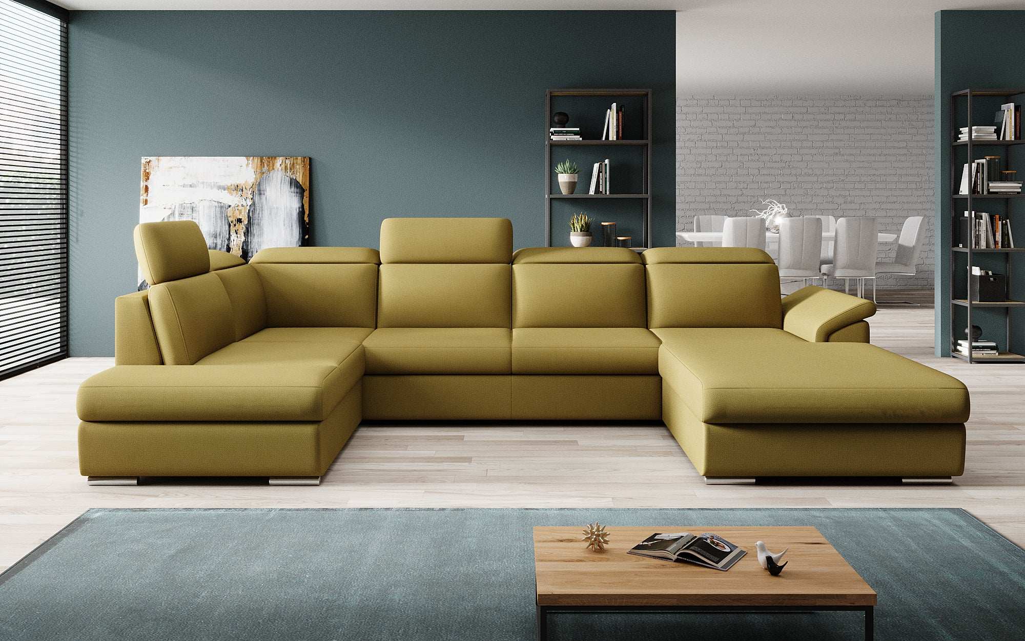 Designer Sofa Emiliano mat Schlof- a Klappfunktioun