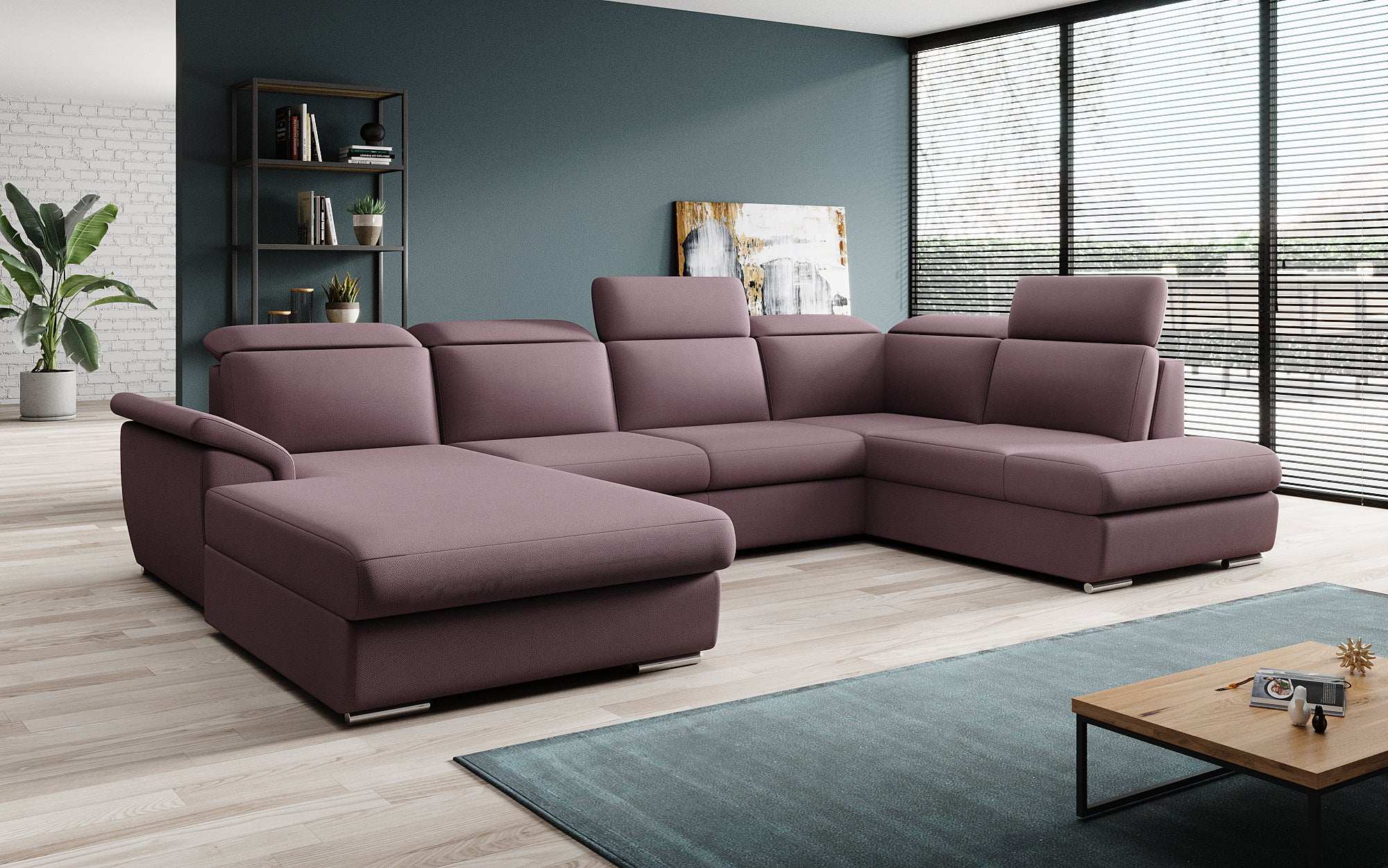 Designer Sofa Emiliano mat Schlof- a Klappfunktioun