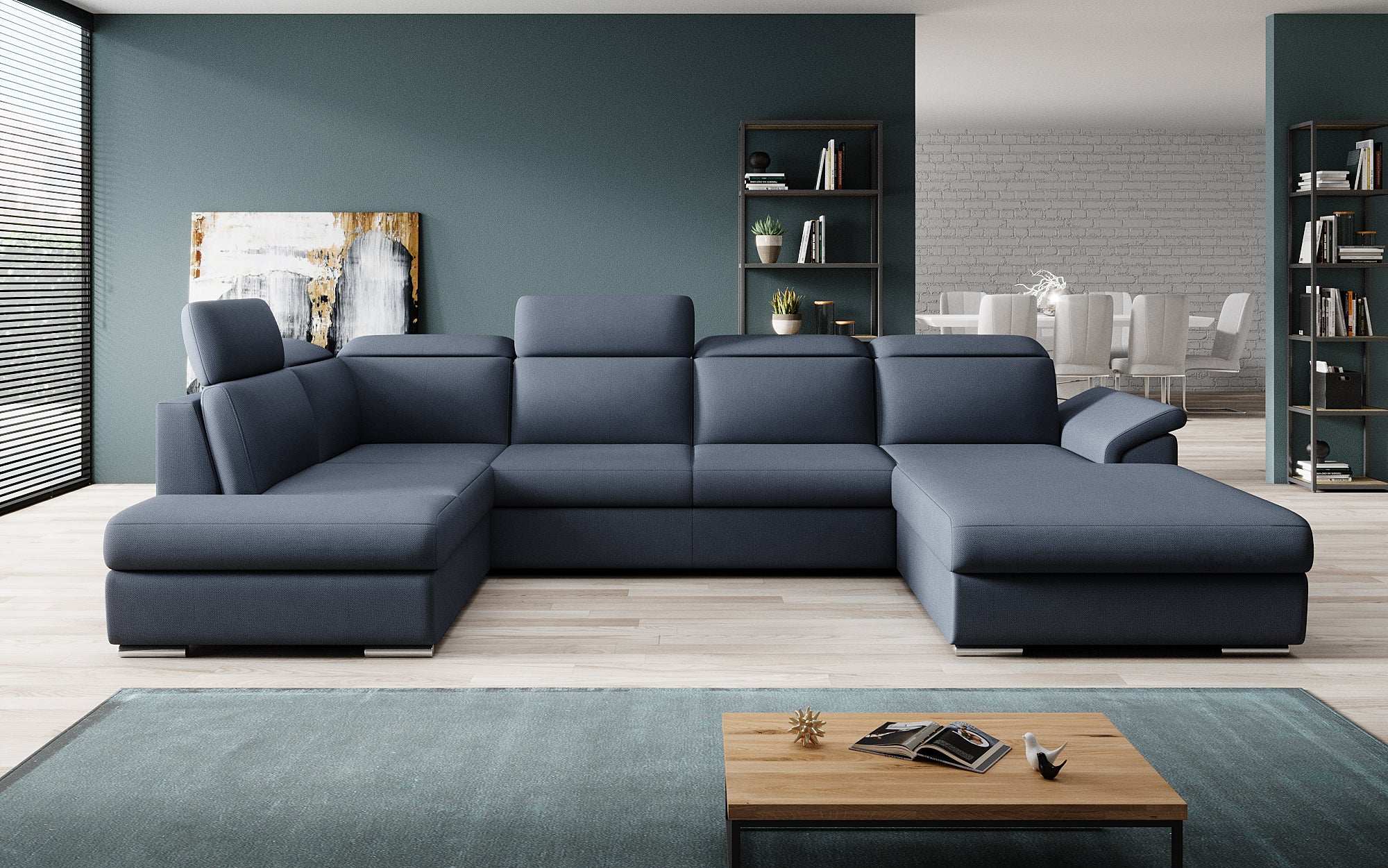 Designer Sofa Emiliano mat Schlof- a Klappfunktioun
