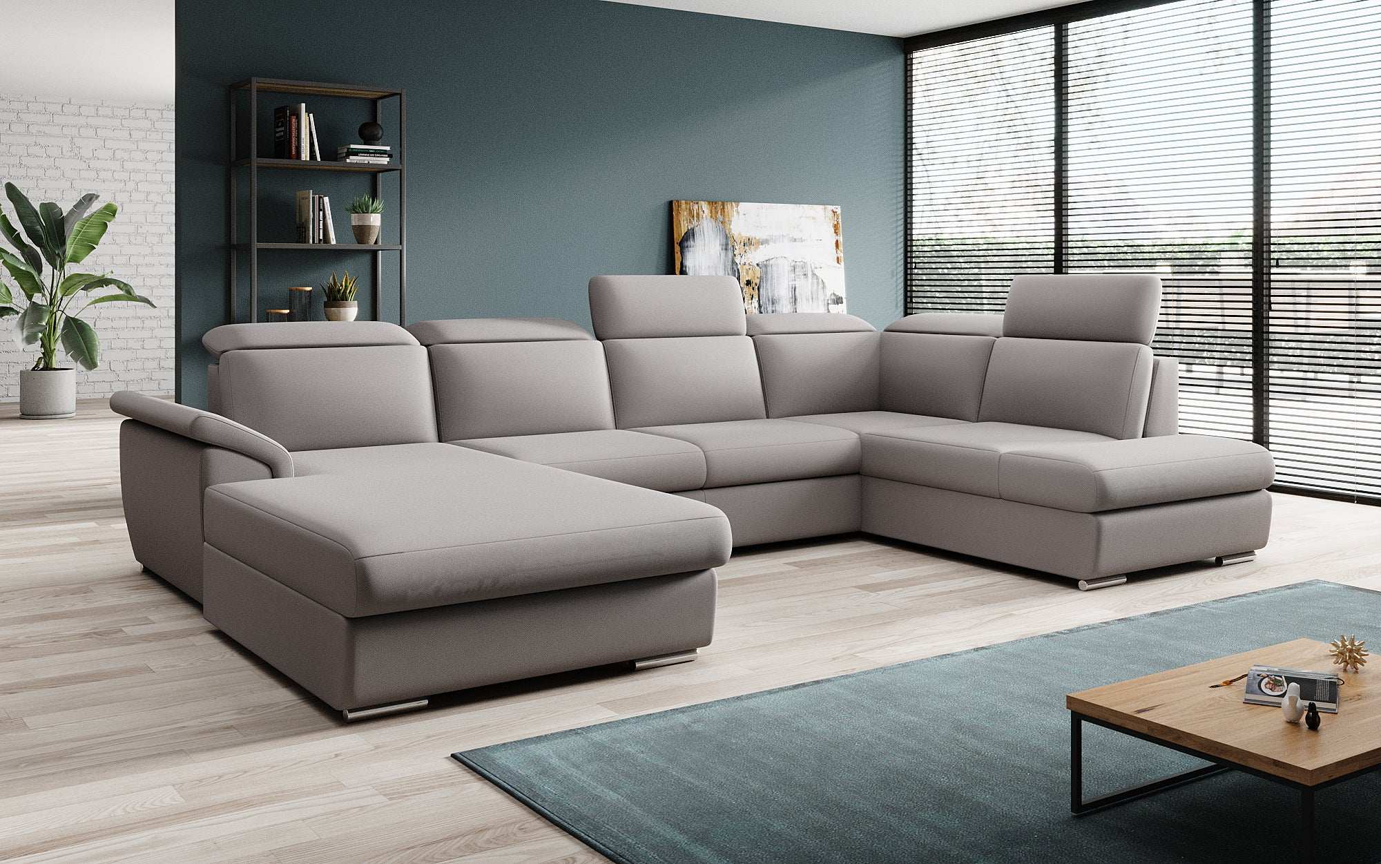 Designer Sofa Emiliano mat Schlof- a Klappfunktioun