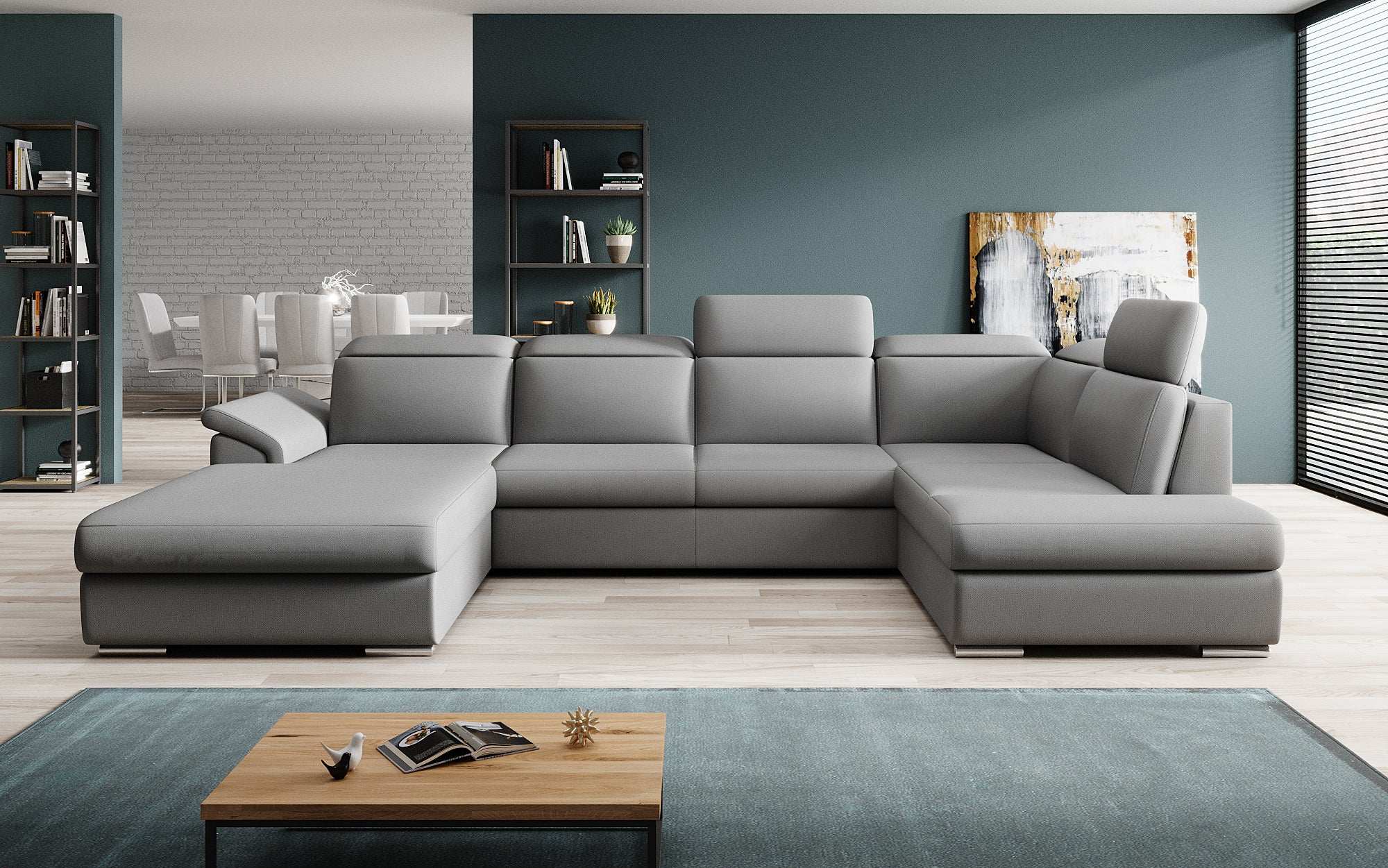 Designer Sofa Emiliano mat Schlof- a Klappfunktioun