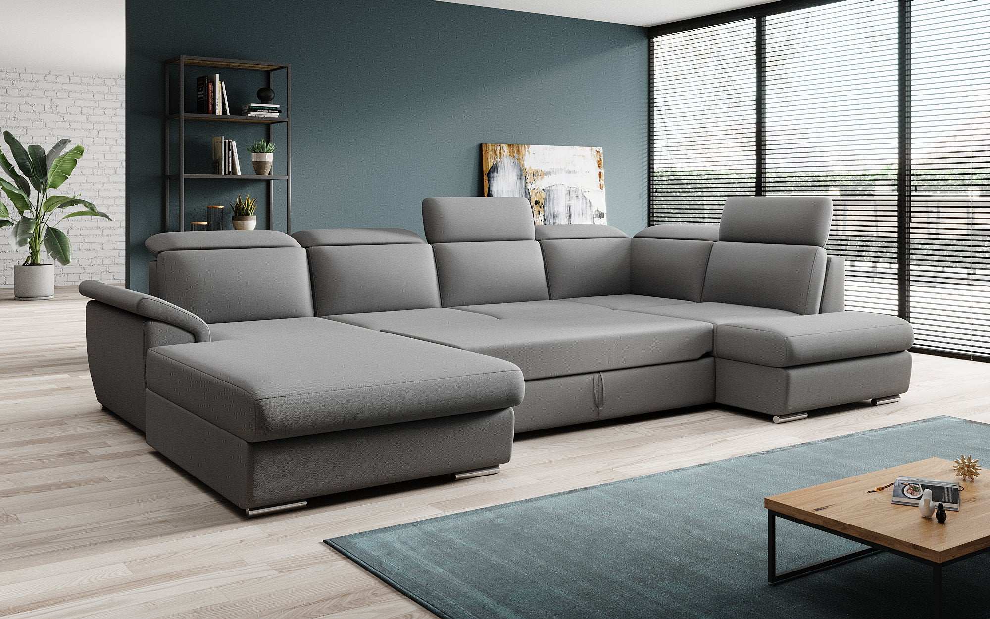 Designer Sofa Emiliano mat Schlof- a Klappfunktioun