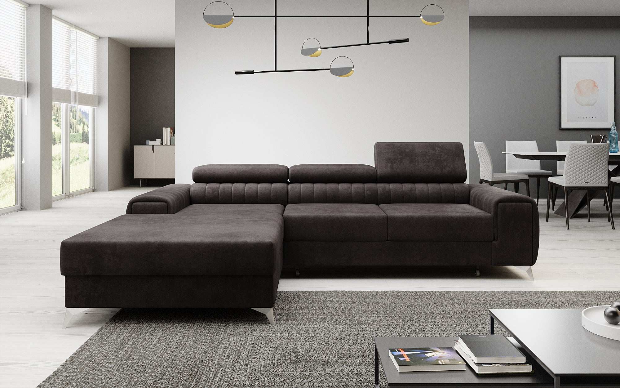 Designer Sofa Melinda mat Schloof- a Klappfunktioun