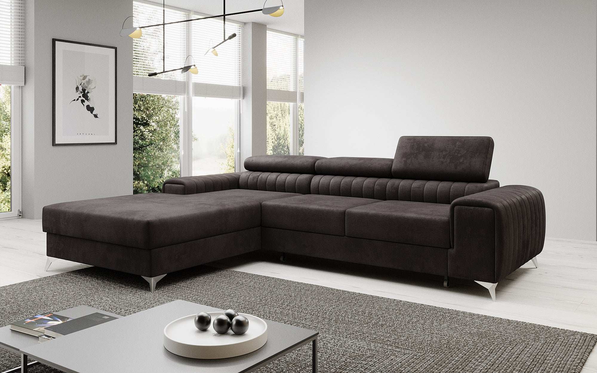 Designer Sofa Melinda mat Schloof- a Klappfunktioun