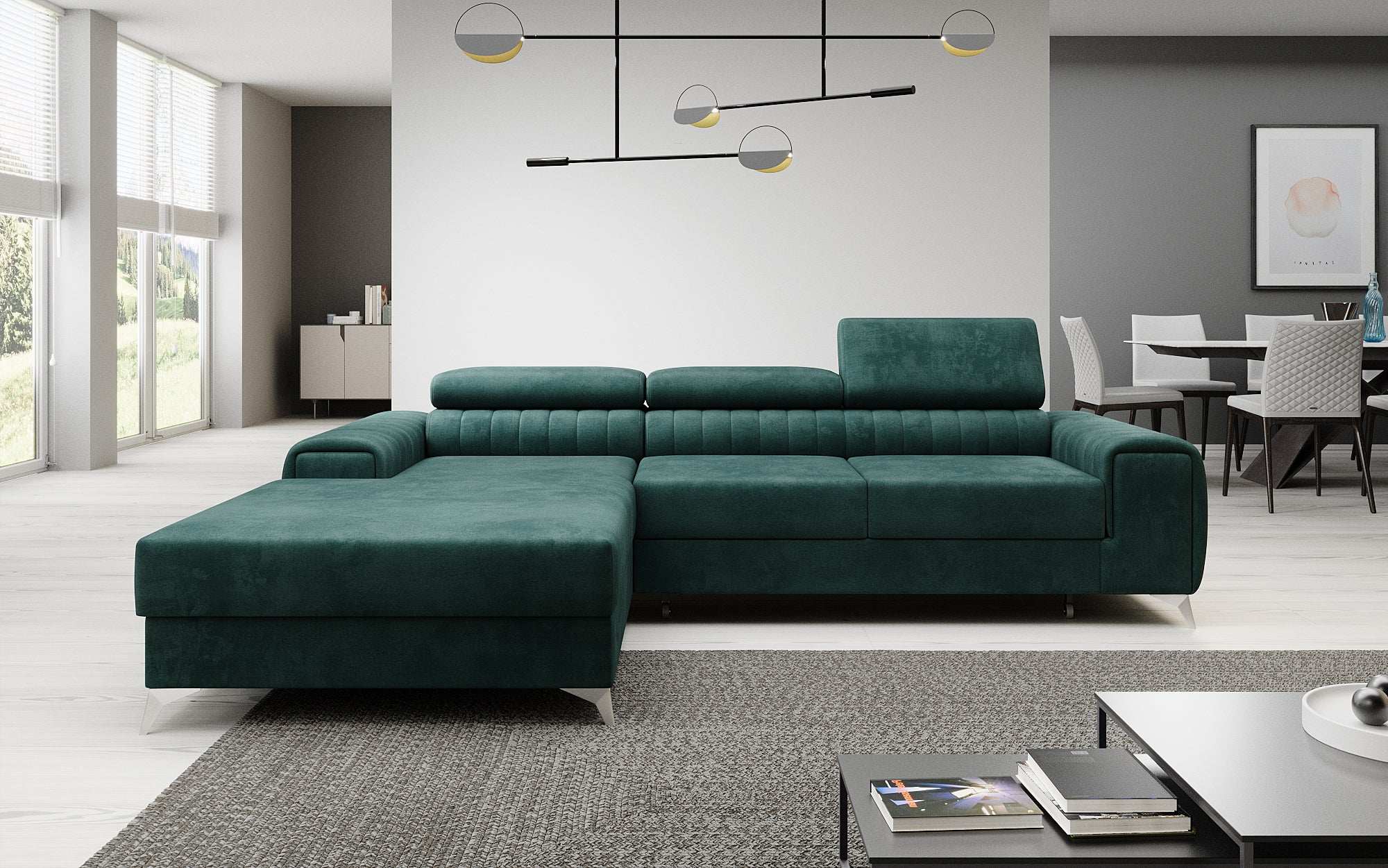 Designer Sofa Melinda mat Schloof- a Klappfunktioun