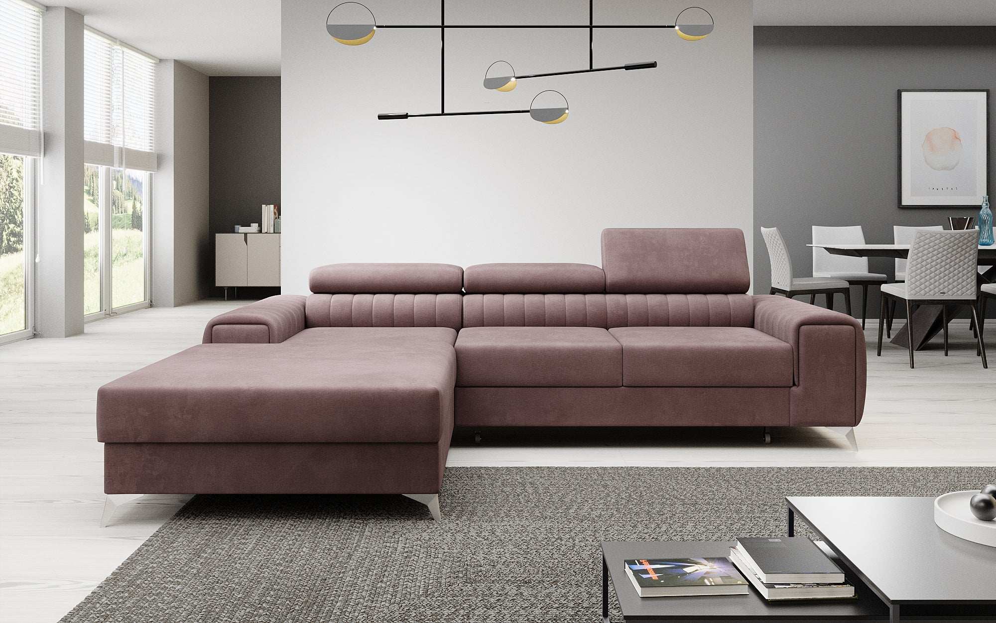Designer Sofa Melinda mat Schloof- a Klappfunktioun