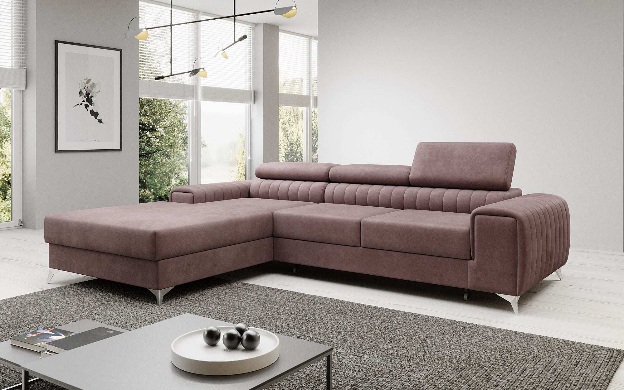 Designer Sofa Melinda mat Schloof- a Klappfunktioun