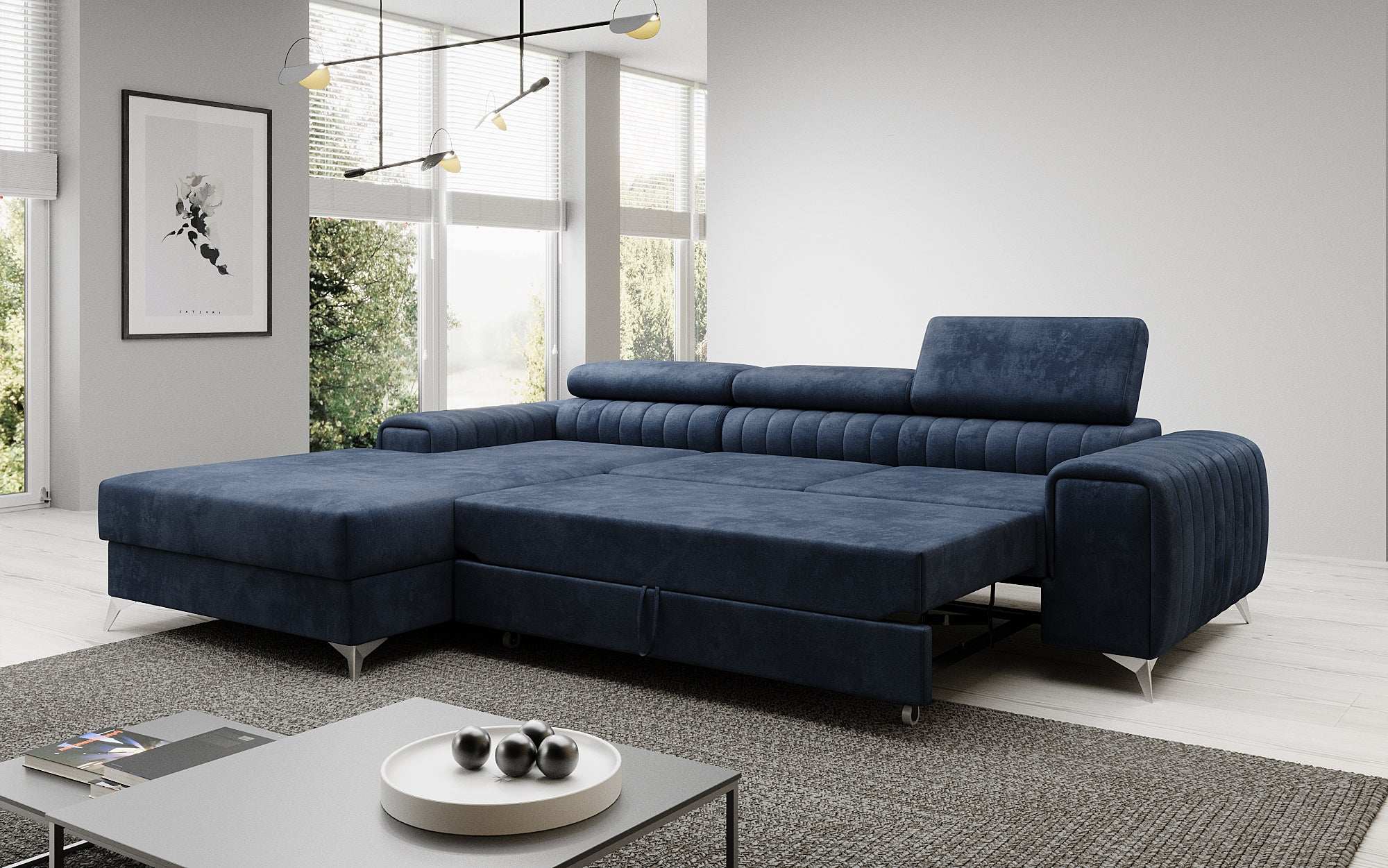 Designer Sofa Melinda mat Schloof- a Klappfunktioun